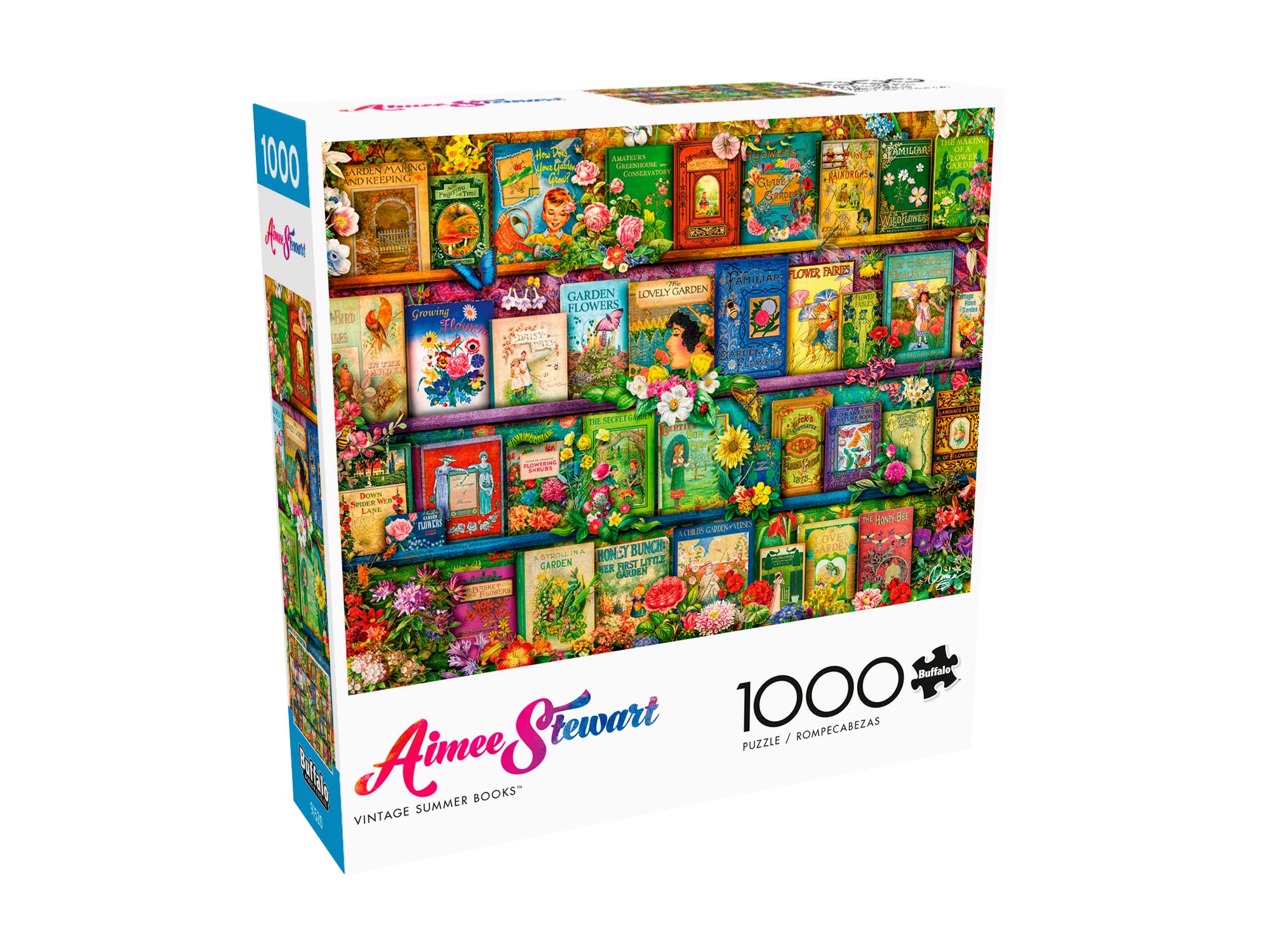 SEALED - Buffalo Games - Aimee Stewart - Vintage Summer Books - 1000 Piece Jigsaw Puzzle