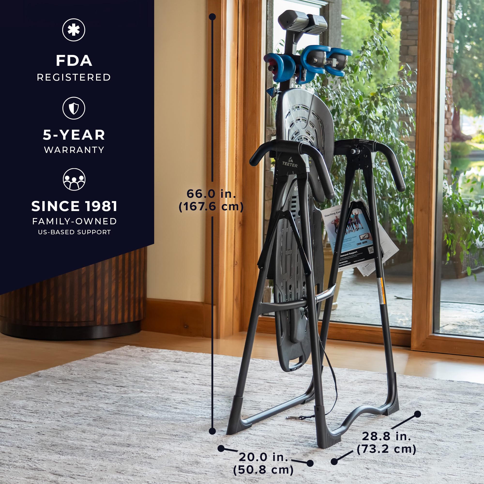 Teeter EP-560 Ltd. Inversion Table for Back Pain, FDA-Registered, UL Safety-Certified, 300 lb Capacity