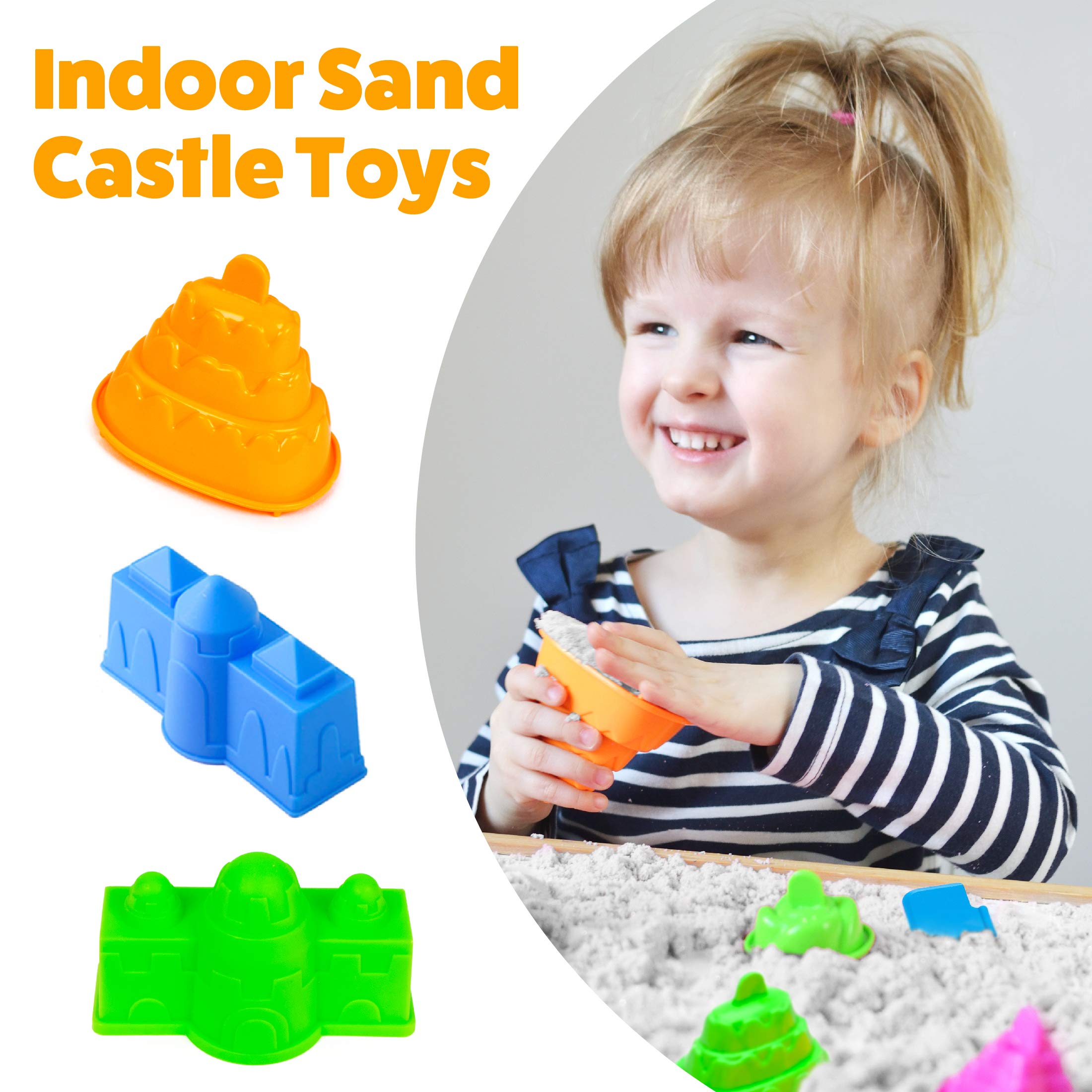 USA Toyz Sand Molds - 23pk Mini Sandbox Toys, Sand Castle Building Kit Compatible with Any Molding Sand