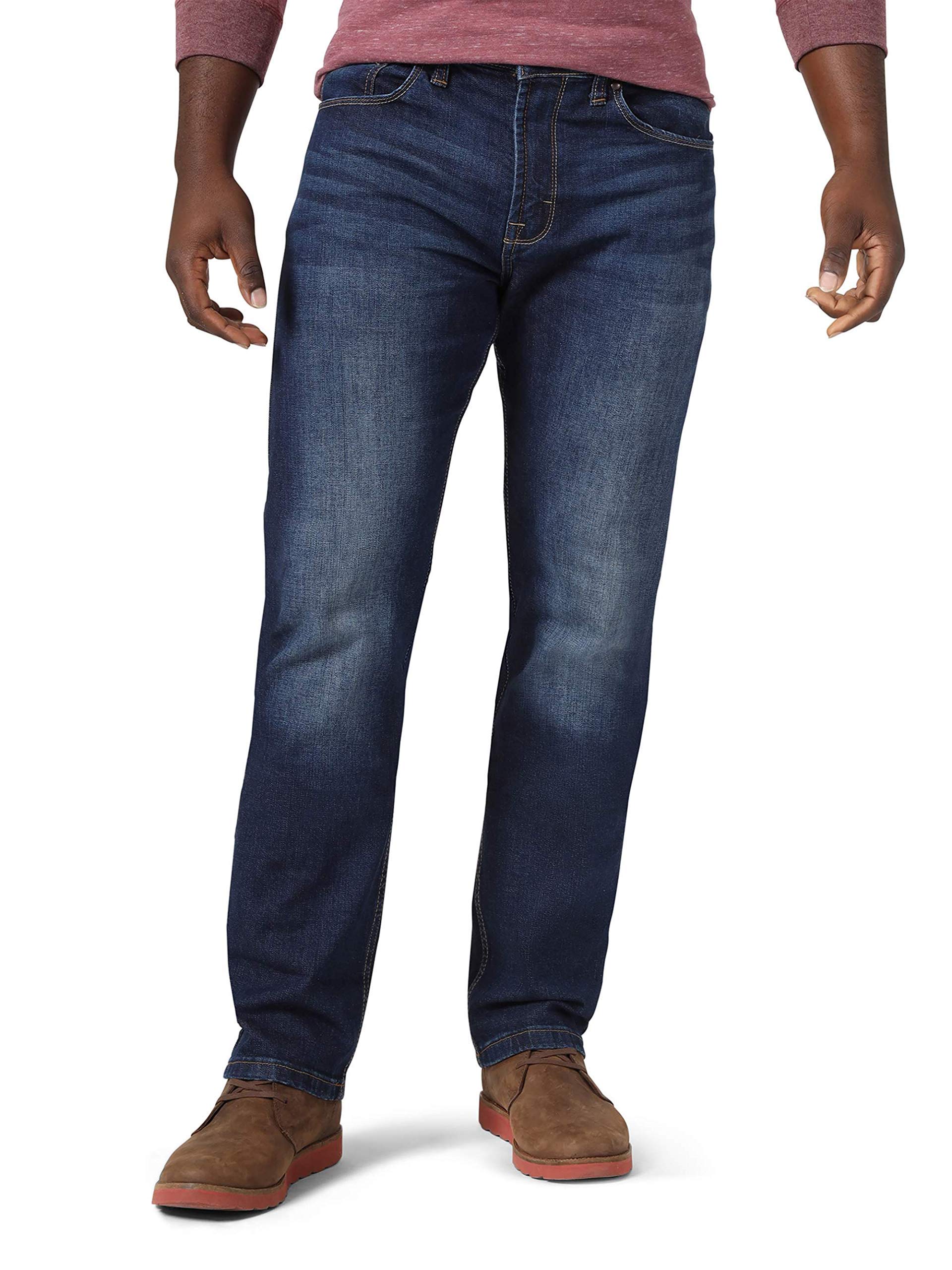 المقاس: 29 × 32 - بنطال جينز Wrangler Dark Stonewash Five Star بقصة عادية