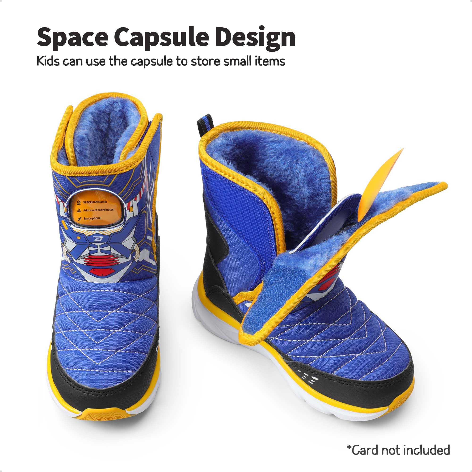 DREAM PAIRS Boys Girls Toddler Snow Boots Faux Fur Lined Mid Calf Little Kids Winter Shoes SDSB2308K Size 6 Toddler ROYAL BLUE ORANGE SIZE 25