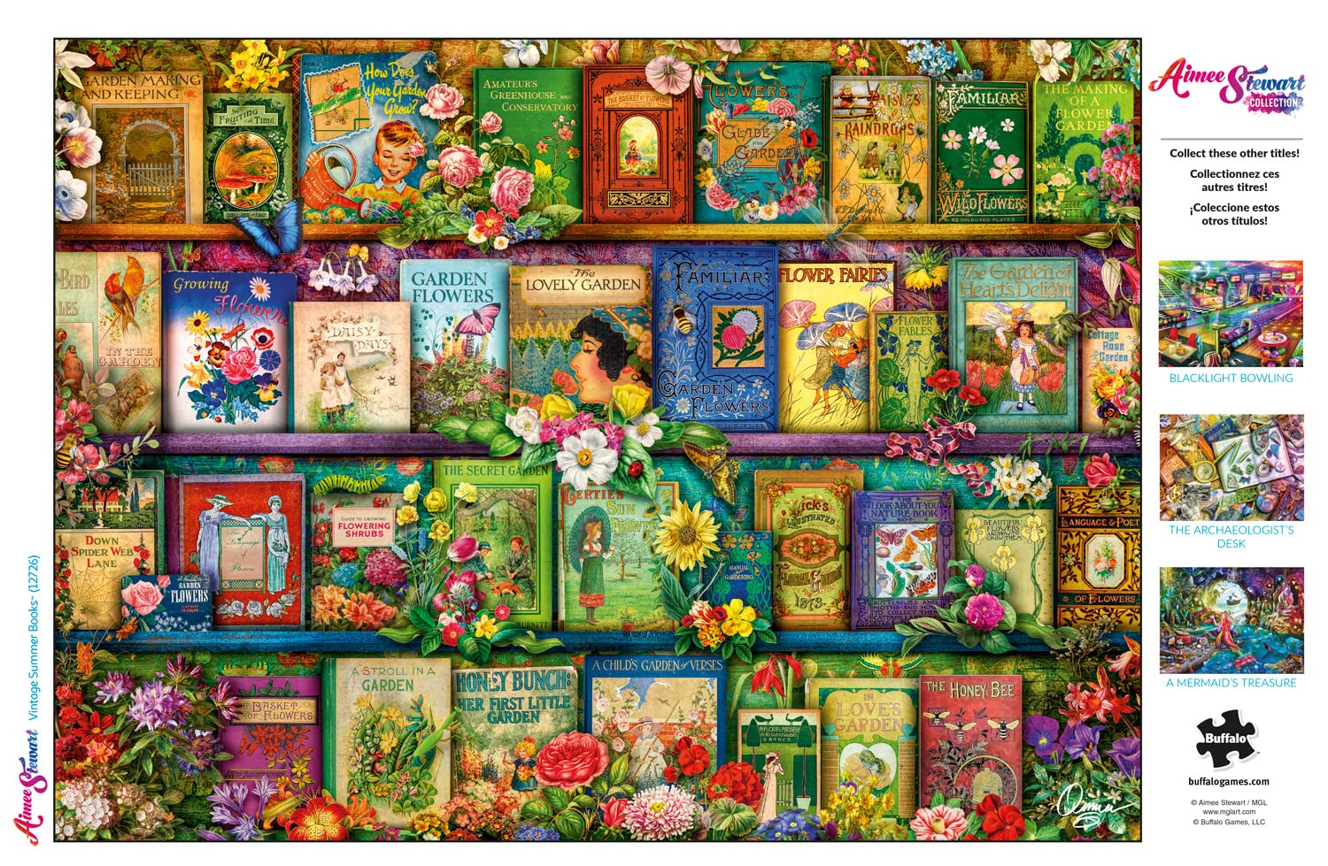 SEALED - Buffalo Games - Aimee Stewart - Vintage Summer Books - 1000 Piece Jigsaw Puzzle