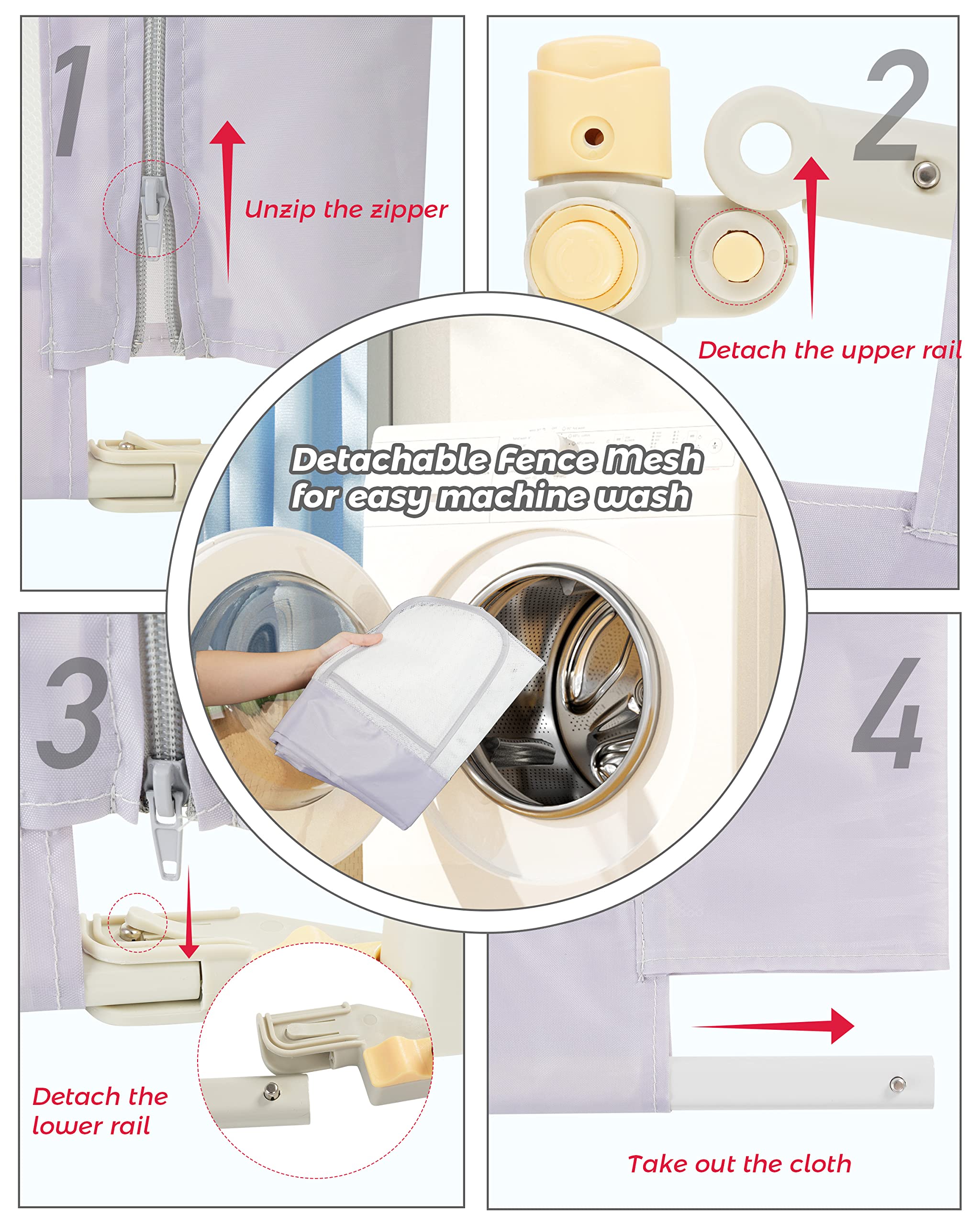 DF DUALFERV Bed Rails for Toddlers 149.86 cm (Gray-One Side)