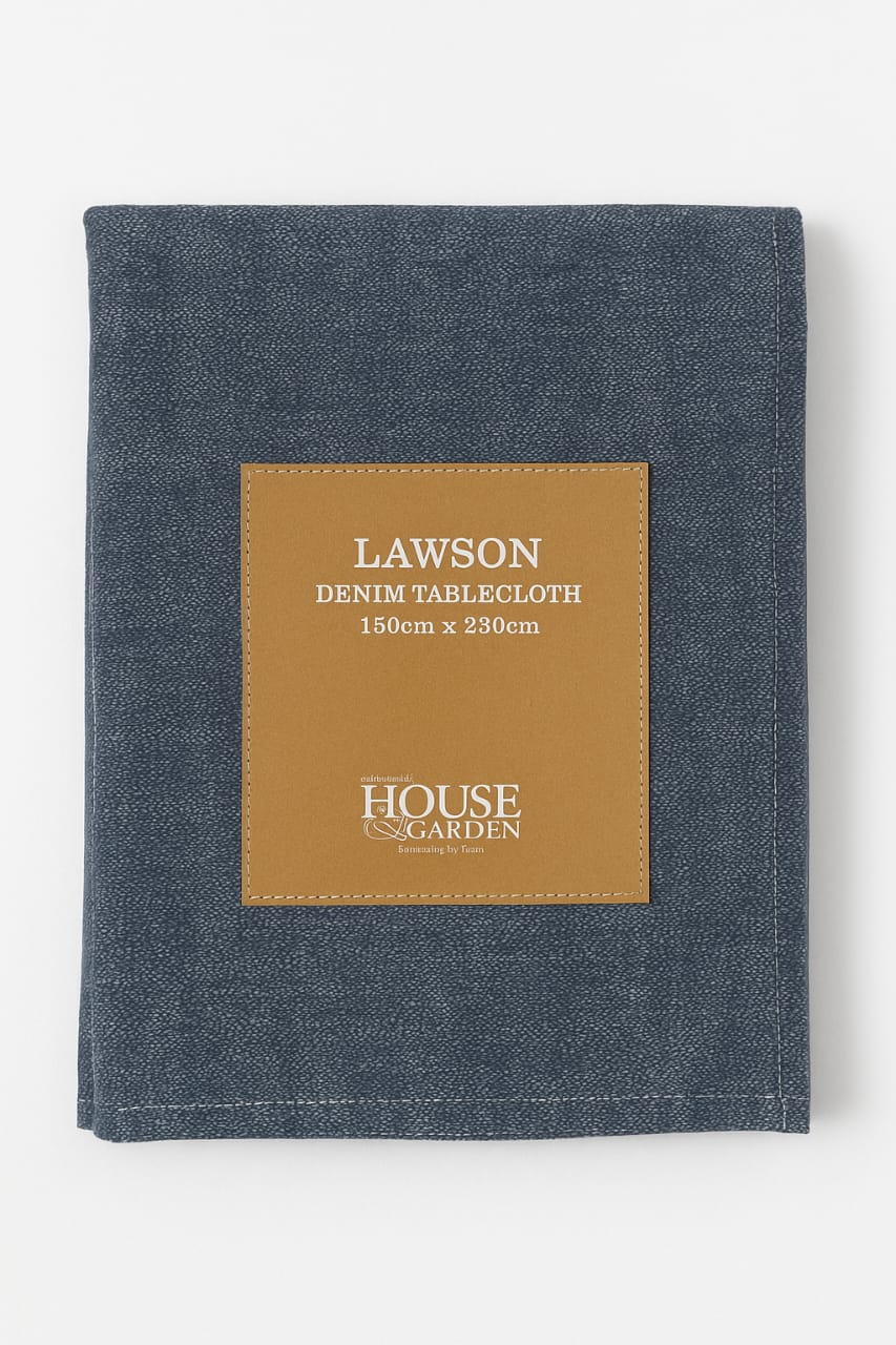 LAWSON Denim Tablecloth – 150x230 cm | Stylish Blue Table Cover by House & Garden