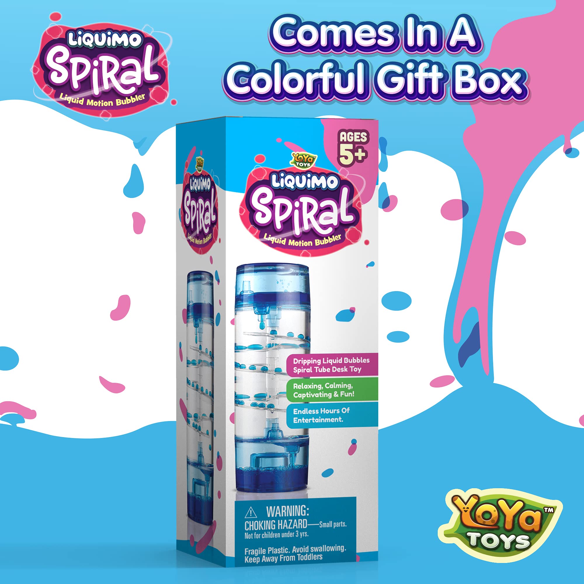 ساعة رملية على شكل فقاعات من YoYa Toys Liquimo، مؤقت حركة فقاعات حلزوني للأطفال - لعبة فيدجيت للأطفال المصابين بالتوحد - ملحقات سطح المكتب، هدايا عيد الميلاد