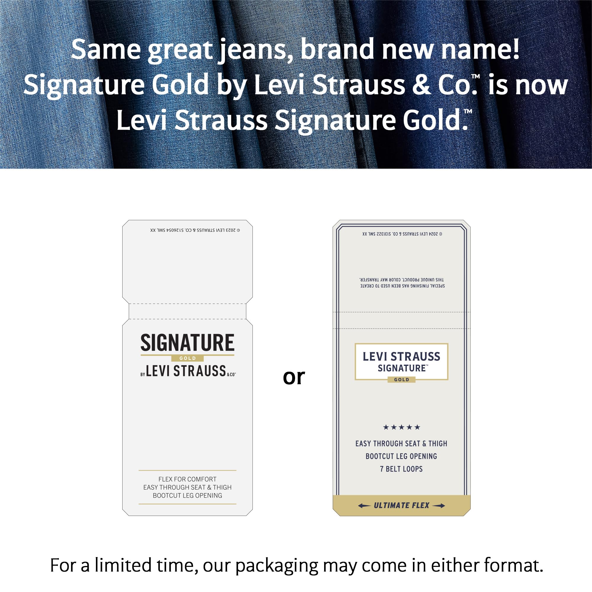 المقاس: 32×32 - بنطال جينز رياضي رجالي من Levi Strauss Signature Gold (متوفر بمقاسات كبيرة وطويلة)، لون Raven-Waterless