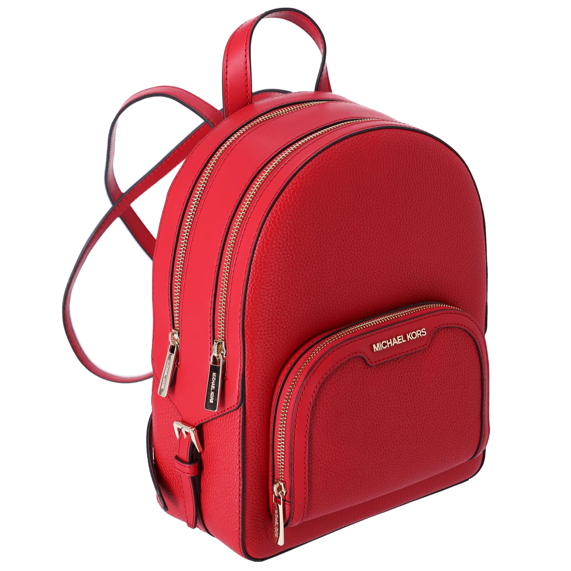 Michael Kors Jaycee Medium Pebbled Leather Backpack (bright Red)