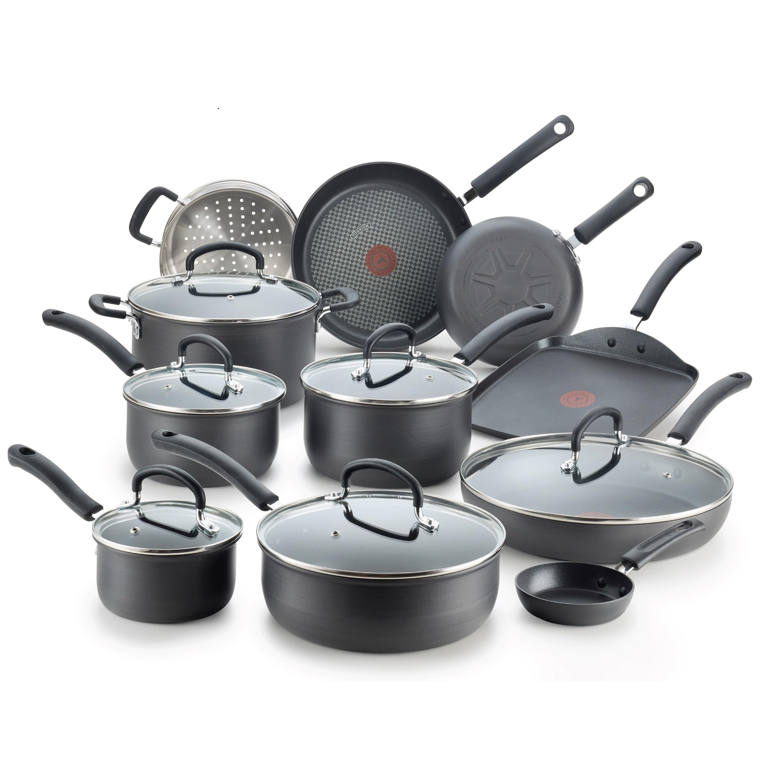 T-fal Ultimate Hard Anodized Nonstick Cookware Set 17 Piece
