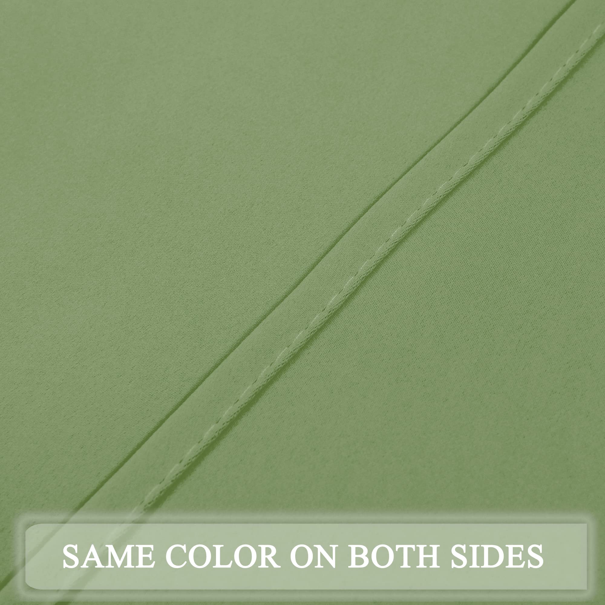 KEQIAOSUOCAI Sage Green Window Valance 72 Inch by 16 Inch for Kids Room - Rod Pocket Room Darkening 16 Inch Curtain Valance for Bedroom Living Room Basement 1 Panel 72Wx16L