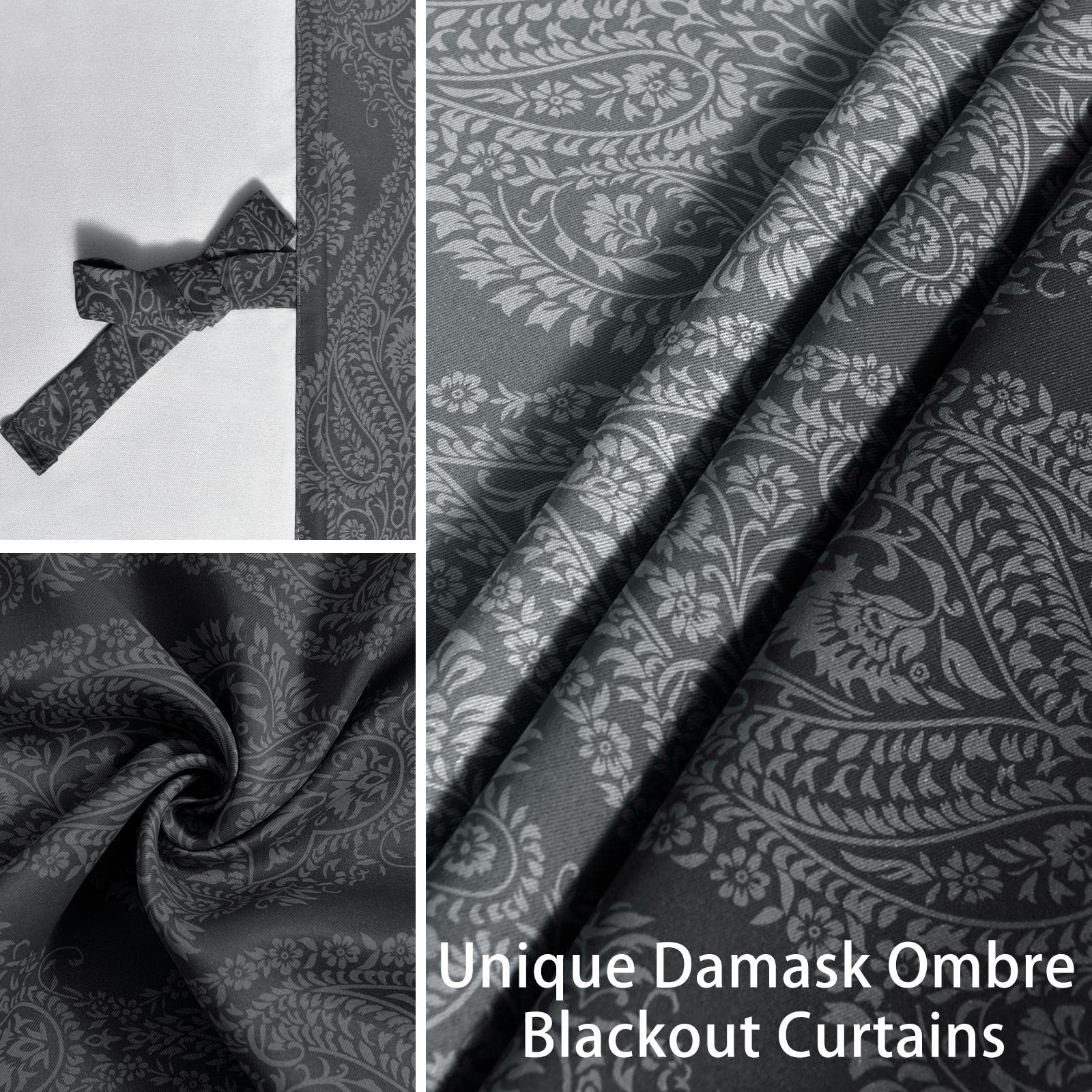 ستائر تعتيم أومبري دمشقية من جيوزهين لغرفة النوم 132 × 244 سم