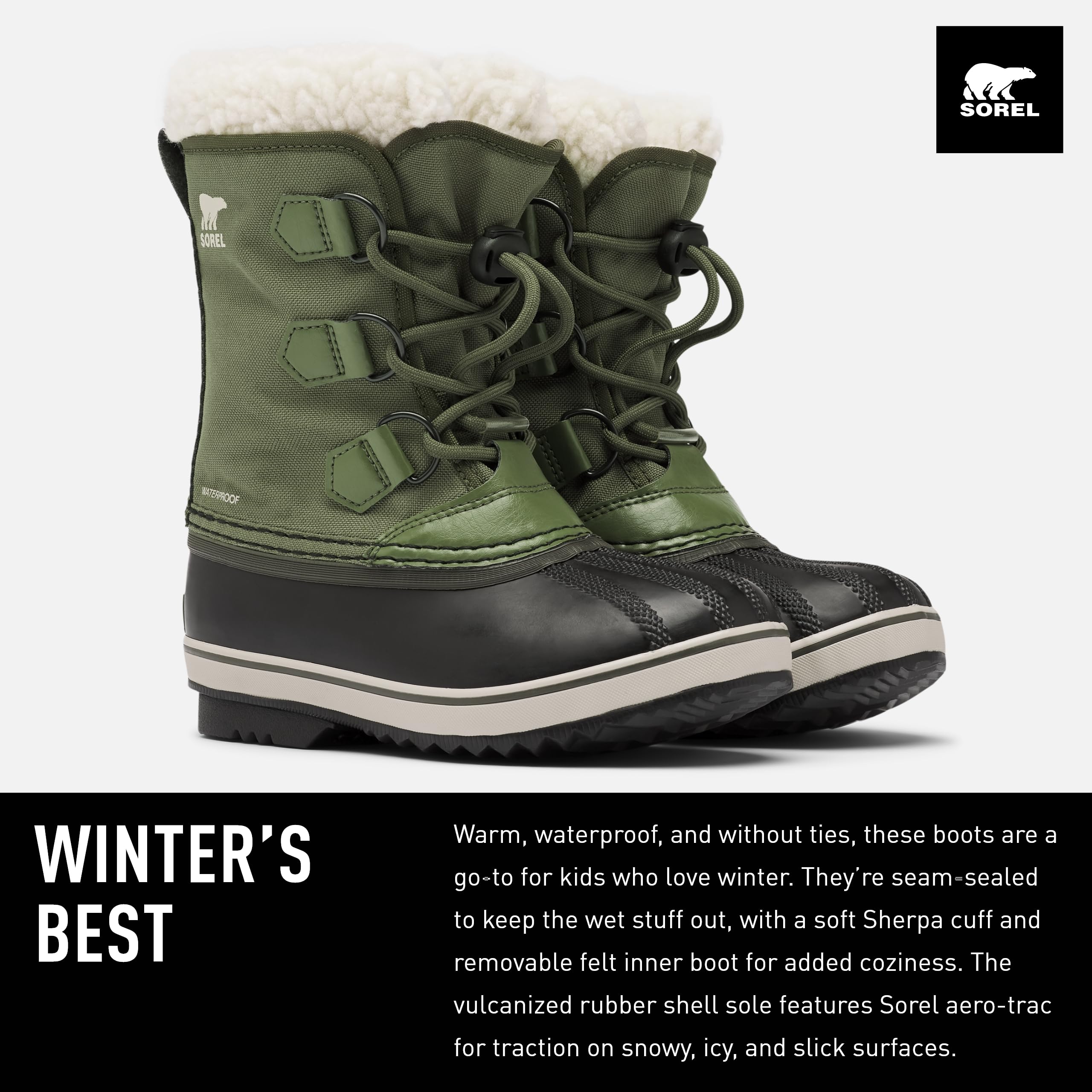 SIZE 32 - Sorel Unisex Baby Yoot Pac Nylon' Snow Boot