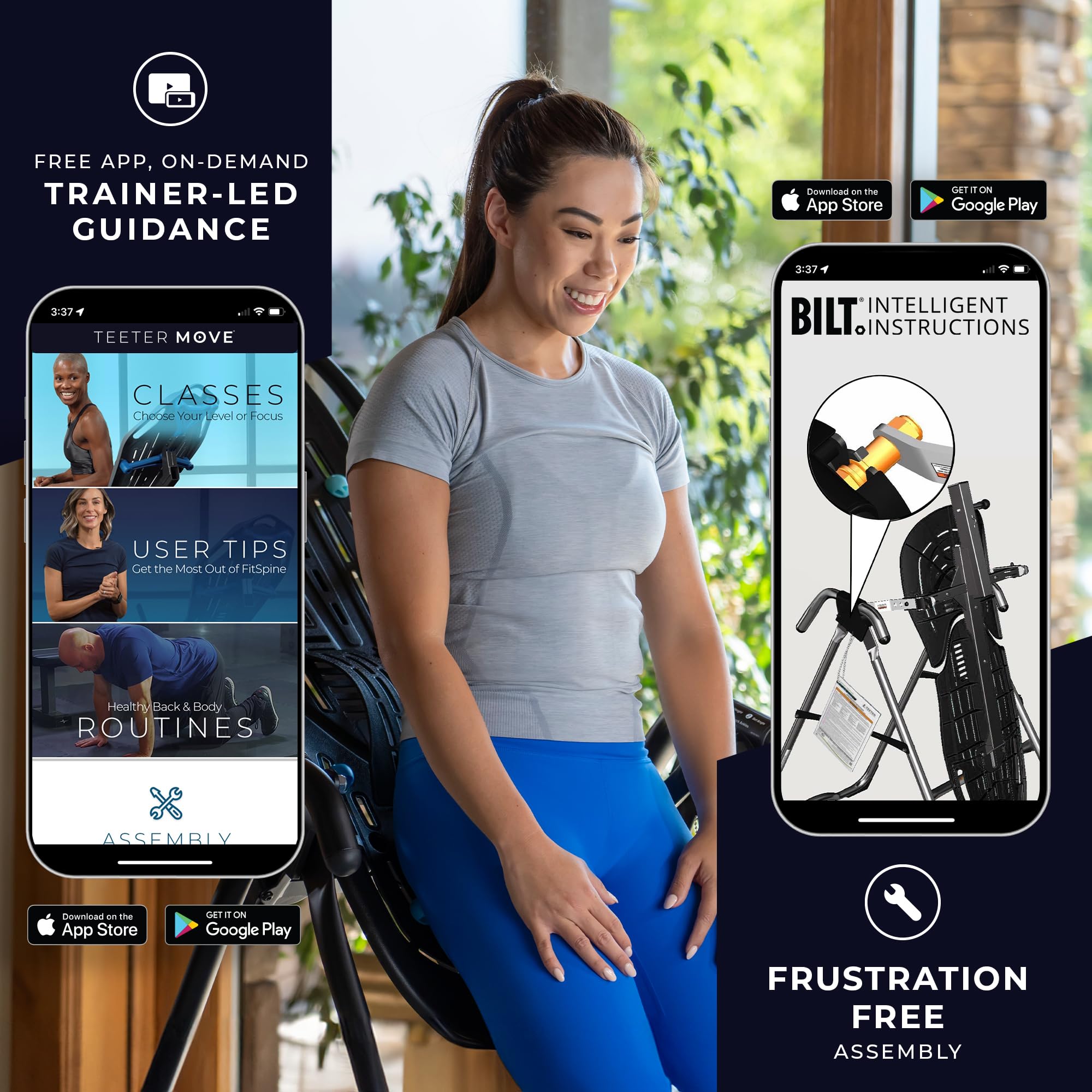 Teeter EP-560 Ltd. Inversion Table for Back Pain, FDA-Registered, UL Safety-Certified, 300 lb Capacity