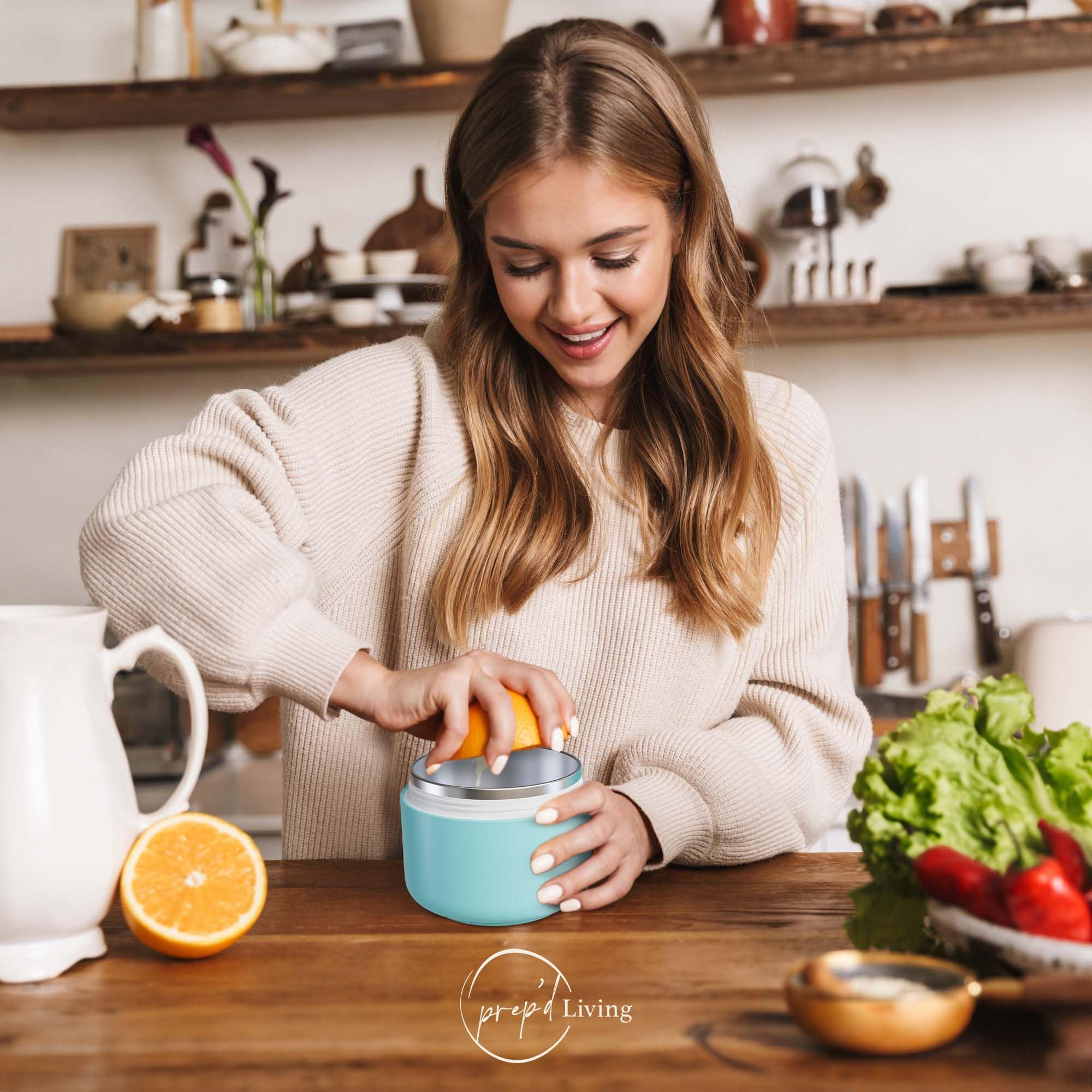 Prep'd Living Overnight Oats Containers with Lids - Portable Meal Prep