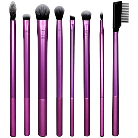 Real Techniques Everyday Eye Essentials Makeup Brush Set 8 Piece Set