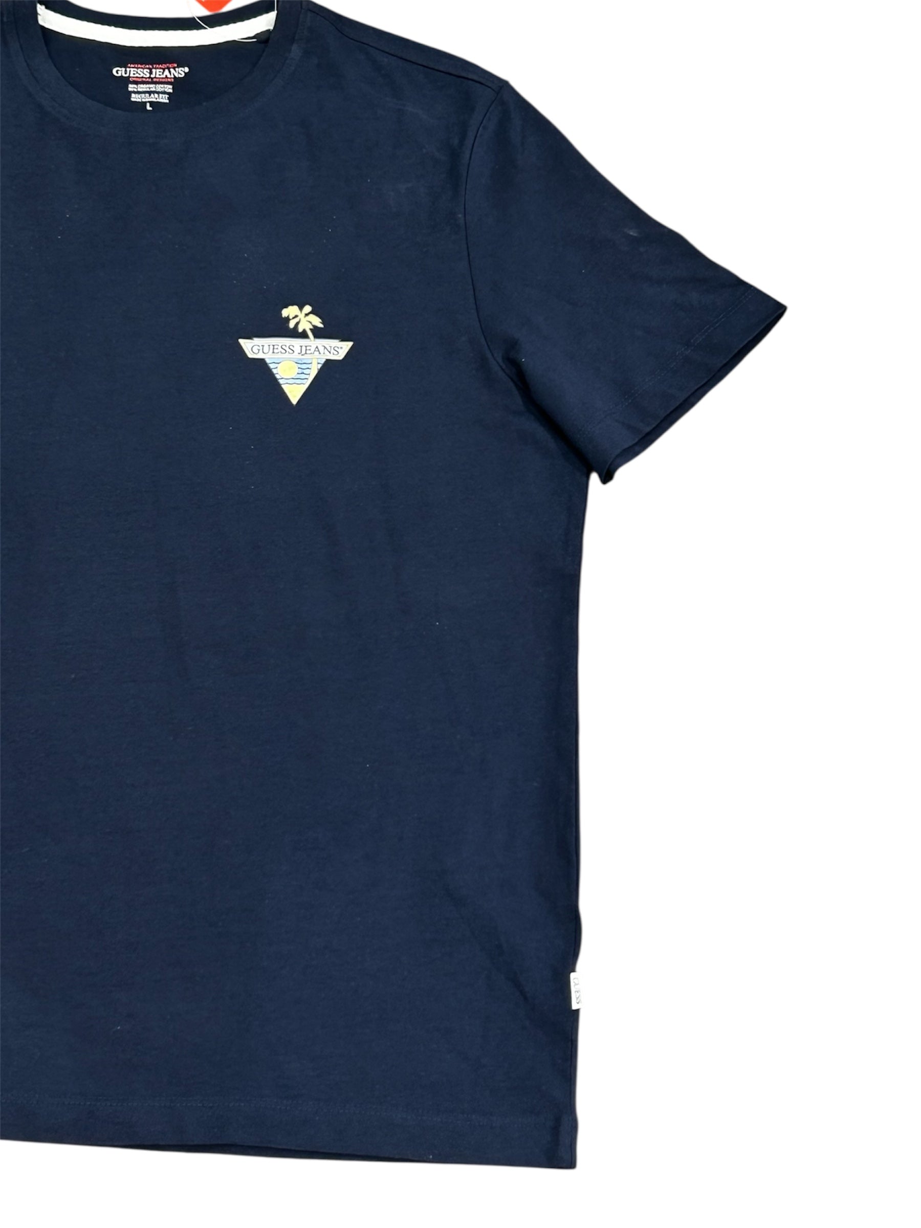 Guess Jeans Men’s Navy Cotton T-Shirt