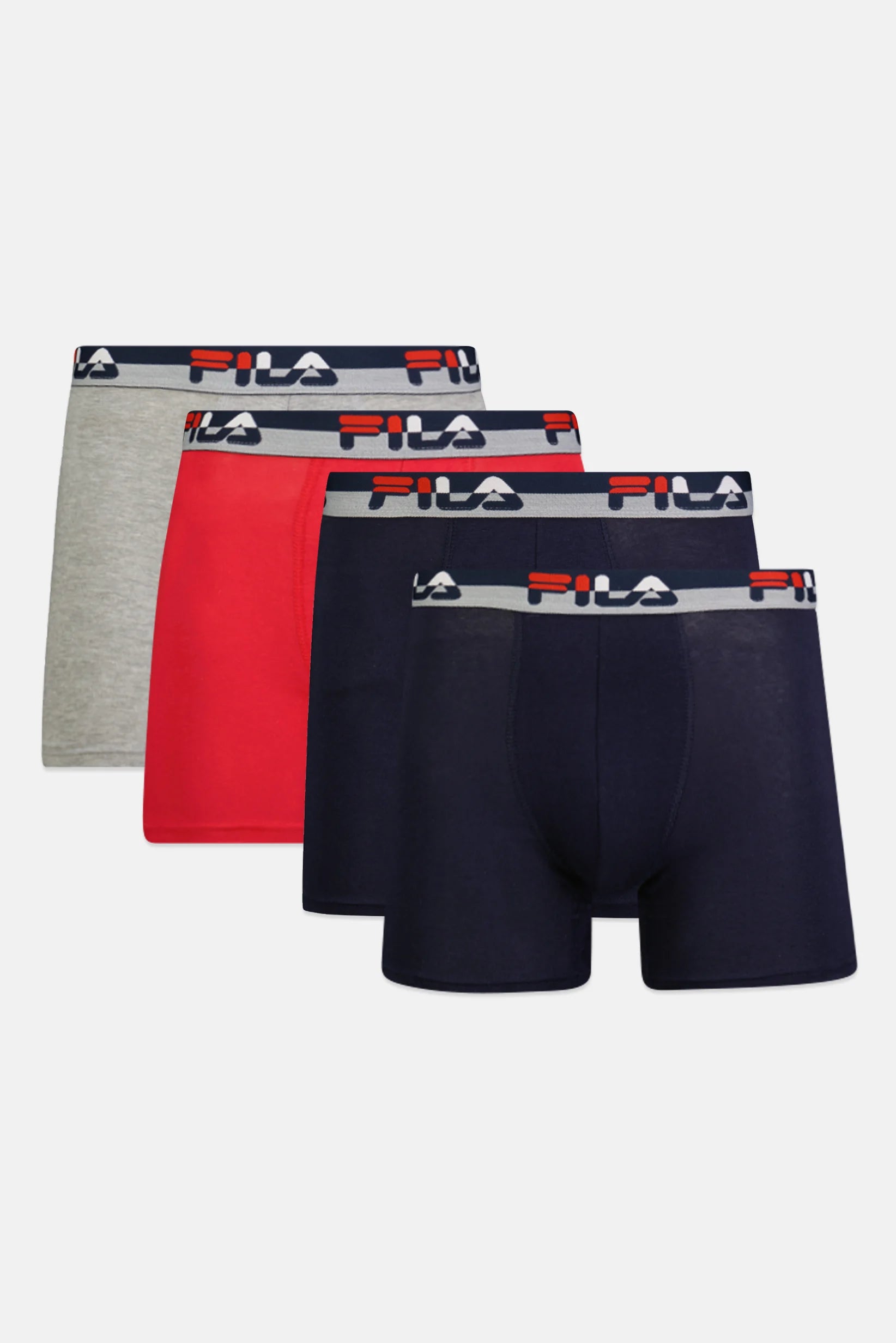 Fila Men 4 Pack Brand Logo Boxer Briefs