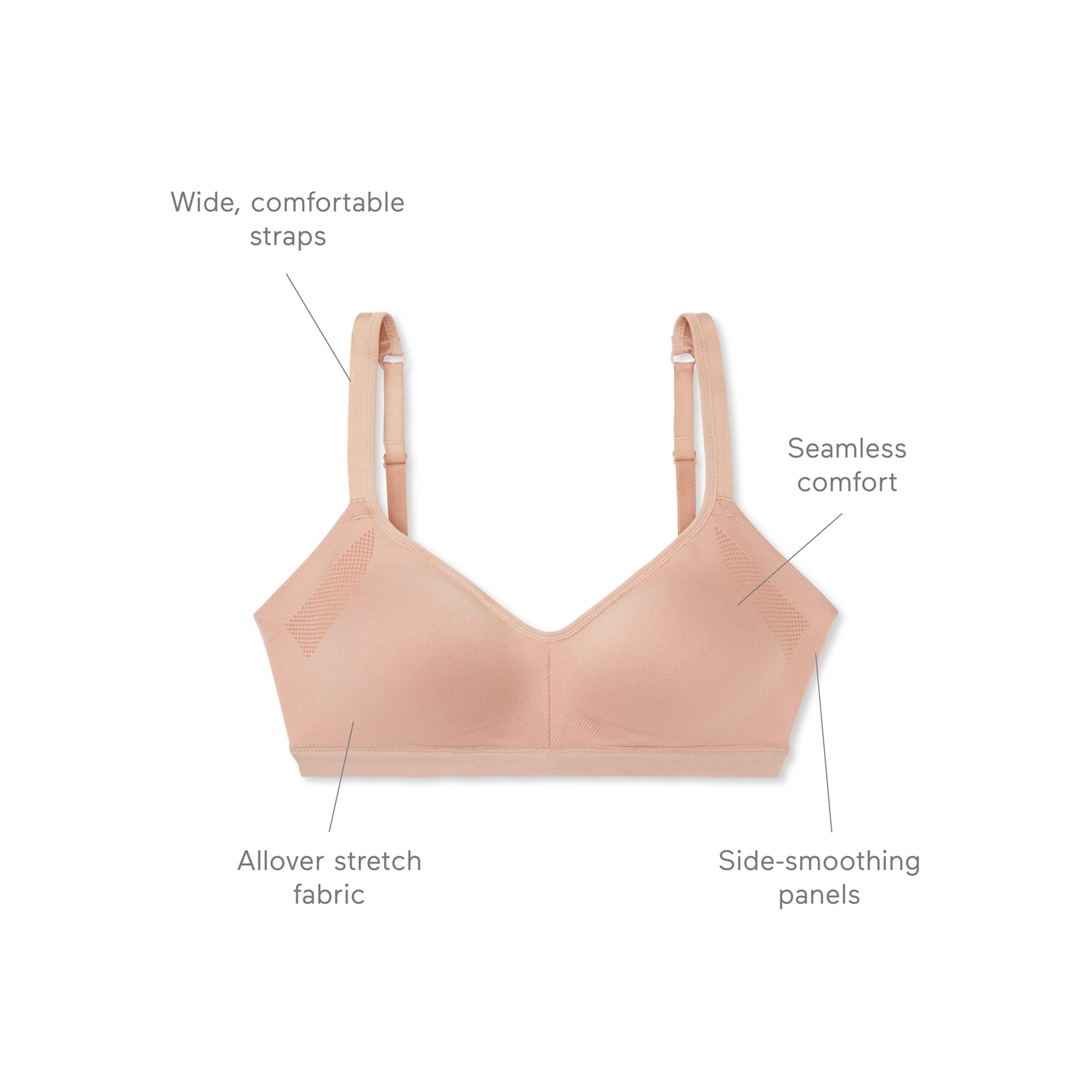 المقاس: XL - حمالة صدر Warners® Blissful Benefits المريحة والمريحة بدون درزات والمبطنة بشكل خفيف والمريحة RM3911W