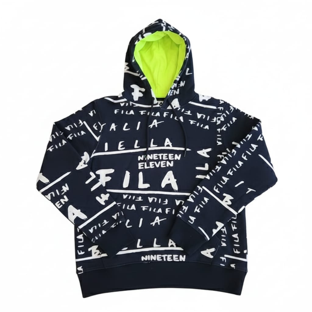 FILA WOMEN HOODE black and white graphic print