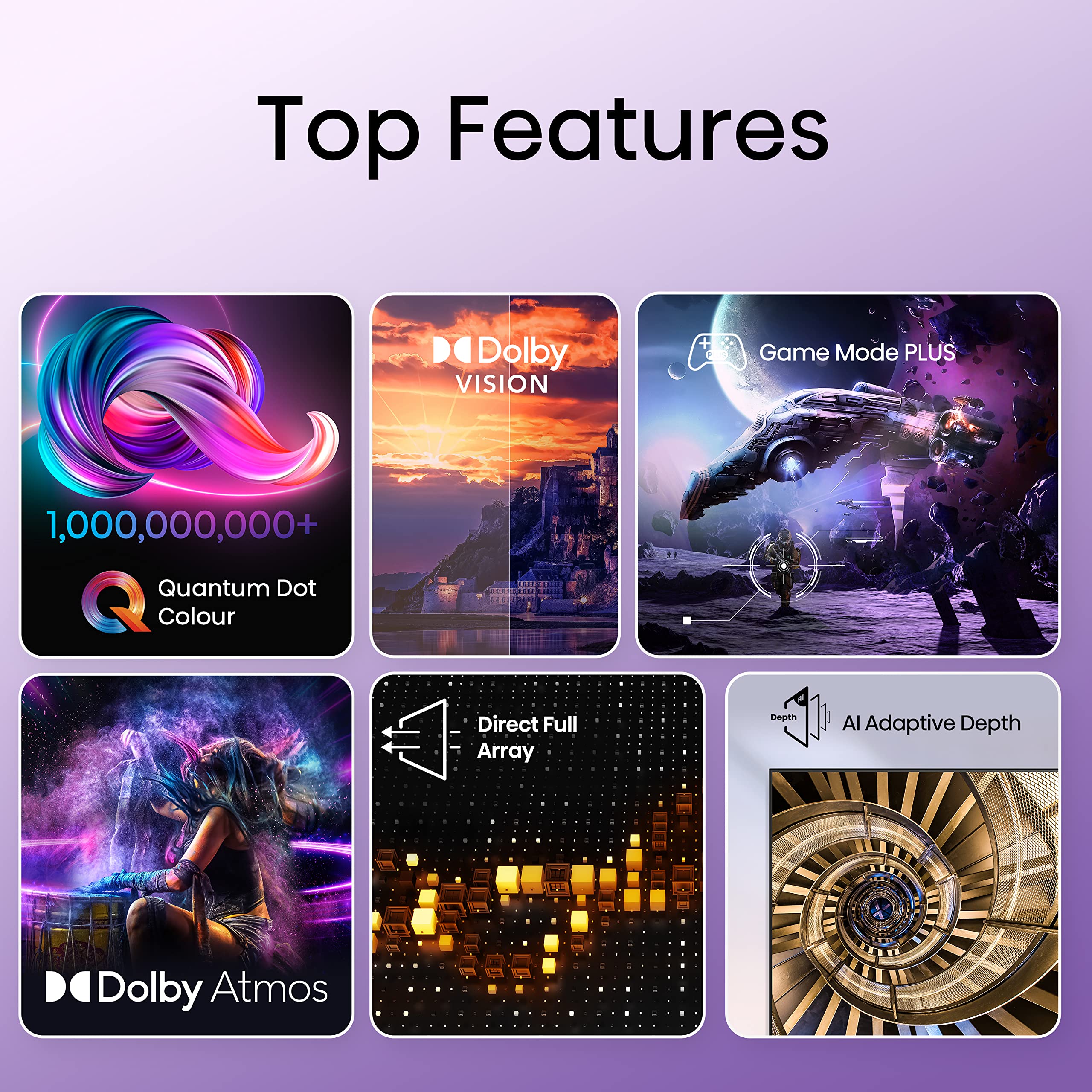 تلفزيون HISENSE QLED الذكي، 50 بوصة E7K مع ألوان Quantum Dot