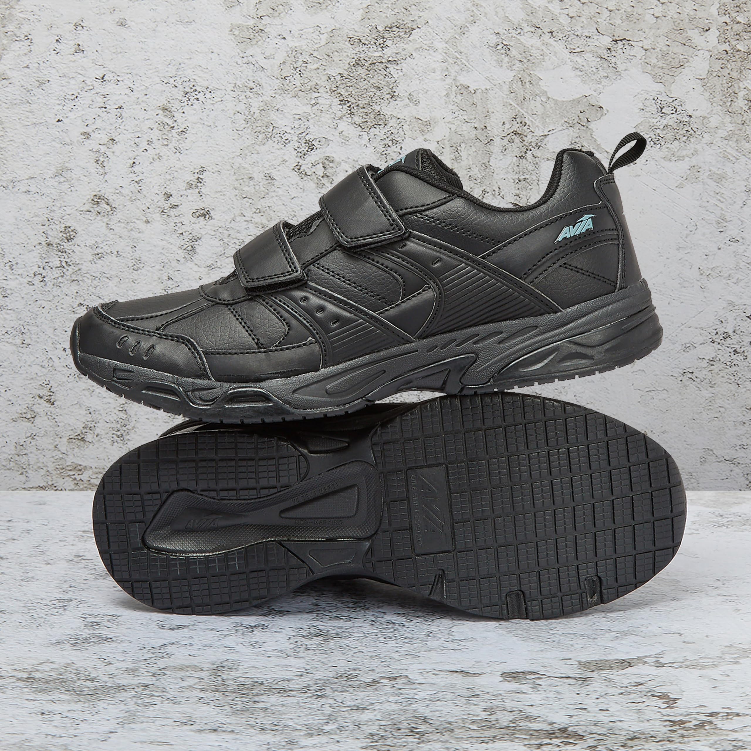 SIZE: 43 - Avia Avi-Union II Strap Non Slip Shoes for Men - Comfort Men's Restaurant, Work & Safety Footwear - Medium, Wide or Extra Wide