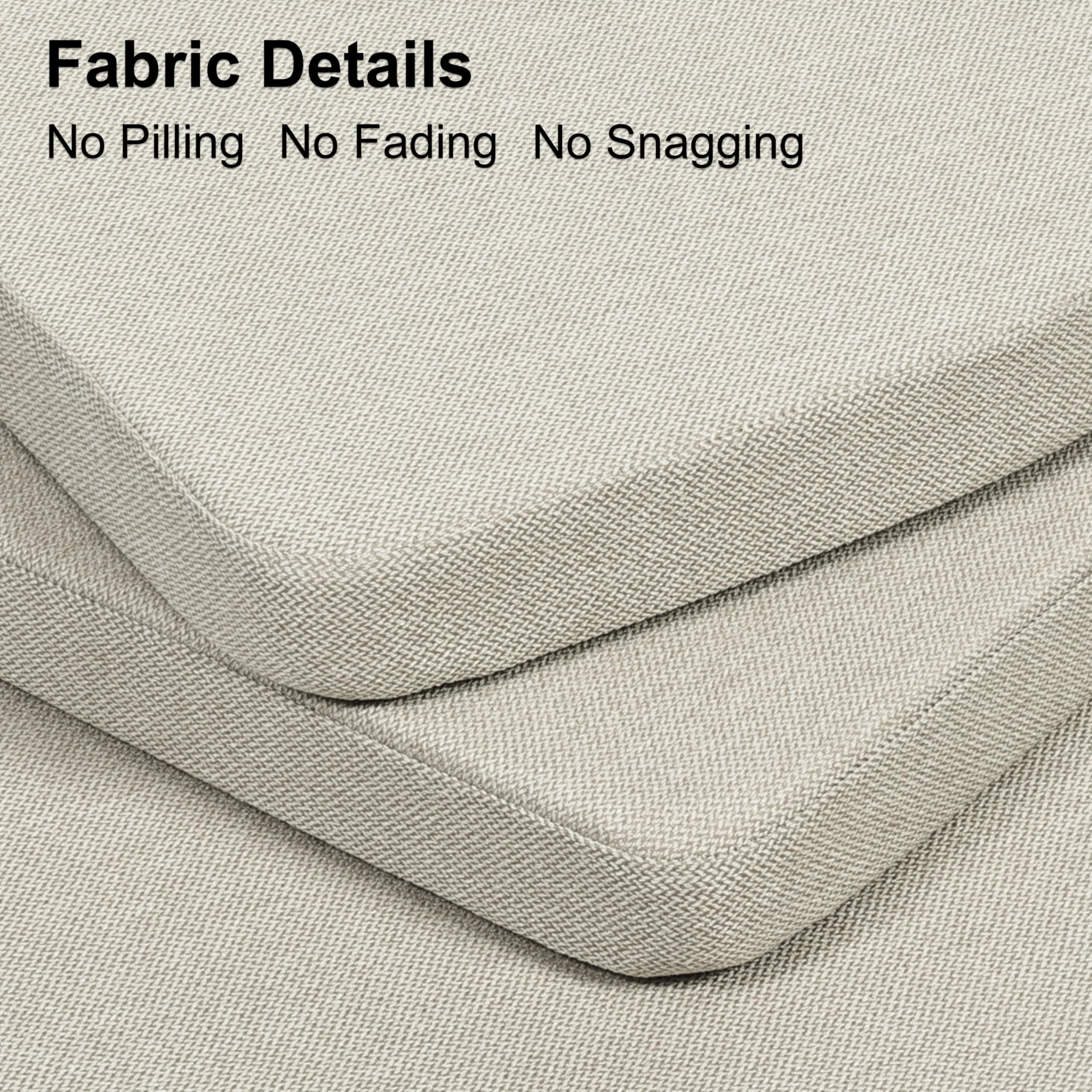 وسائد كراسي الطعام من شينوا، عبوة من 6 وسائد، وسائد كراسي المطبخ مع أربطة، وسائد كراسي طعام مانعة للانزلاق مع غطاء قابل للغسل في الغسالة، 43×42 سم، لون بيج