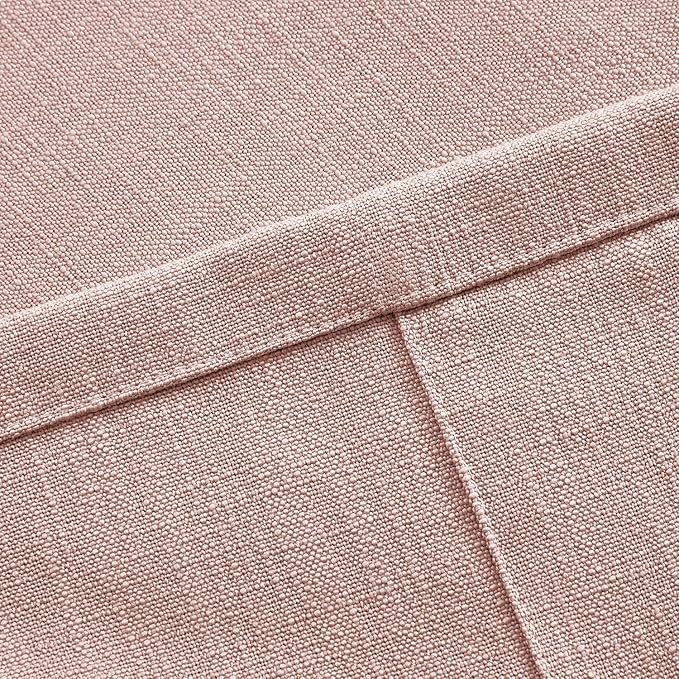 ستائر فريليمنت كورال الكتانية، ستائر داخلية بحلقات برونزية، ستائر نوافذ لغرفة المعيشة، غرفة النوم، غرفة الأطفال، عرض 52 بوصة × طول 63 بوصة، لوحة واحدة