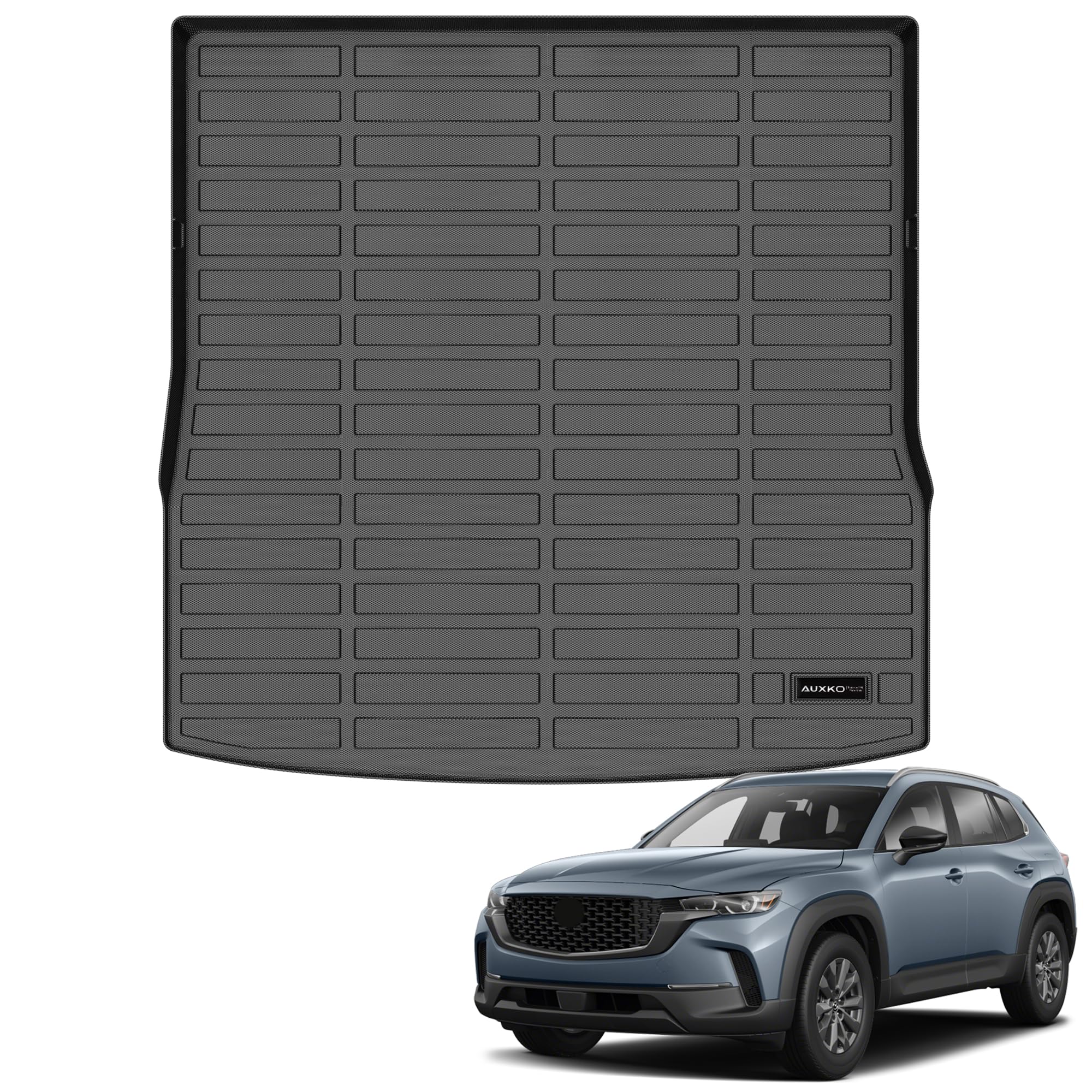 Auxko All Weather Cargo Liner Fit for Mazda CX-50 2023 2024 2025 Not for Hybrid TPE Rubber Trunk Mat CX50 Accessories All Season Guard Odorless Anti-Slip Cargo Mat Black