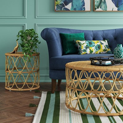 Sealed - Jewel Round Side Table Natural - Threshold™