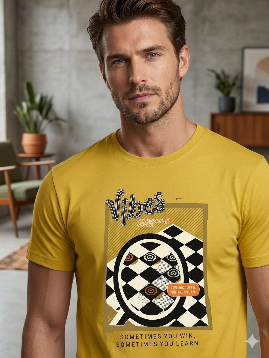 ACHIVER YELLOW GREEN PRINTED T-SHIRT MEN