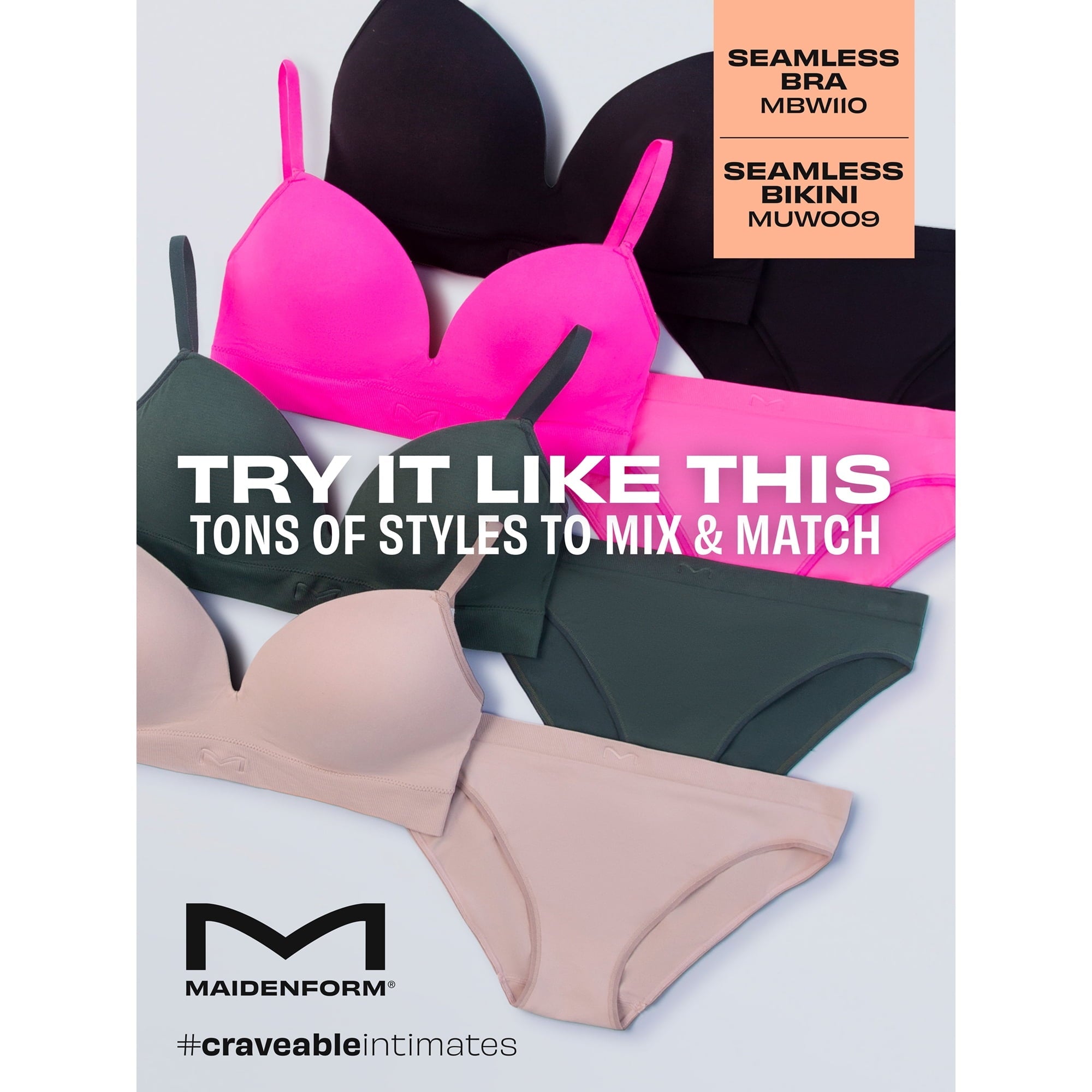 المقاس: S - حمالة صدر نسائية بدون درزات من Maidenform M