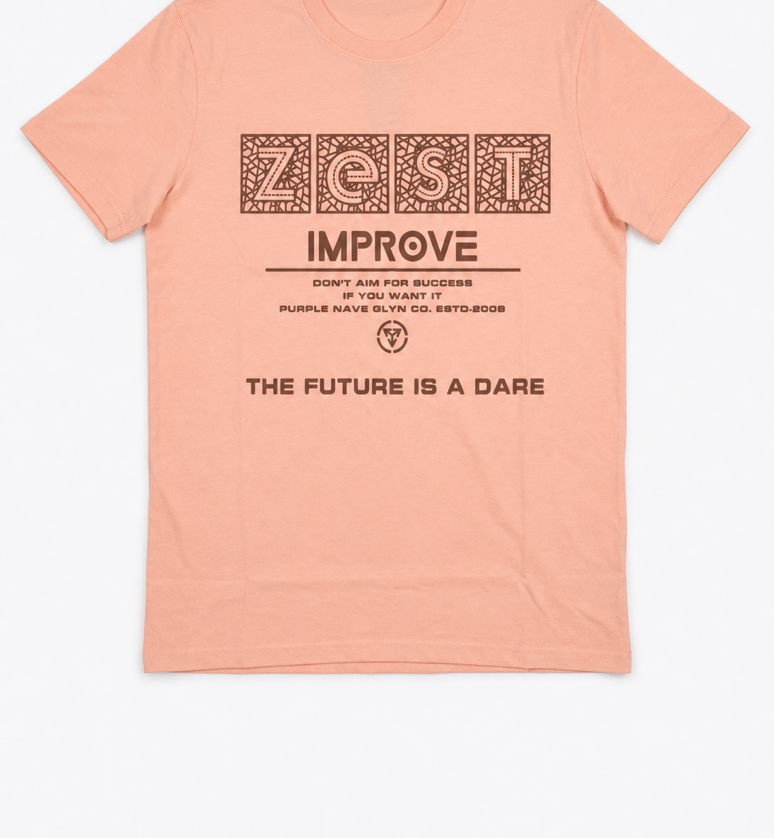 MONOPOLEE PEACH PRINTED T-SHIRT MEN