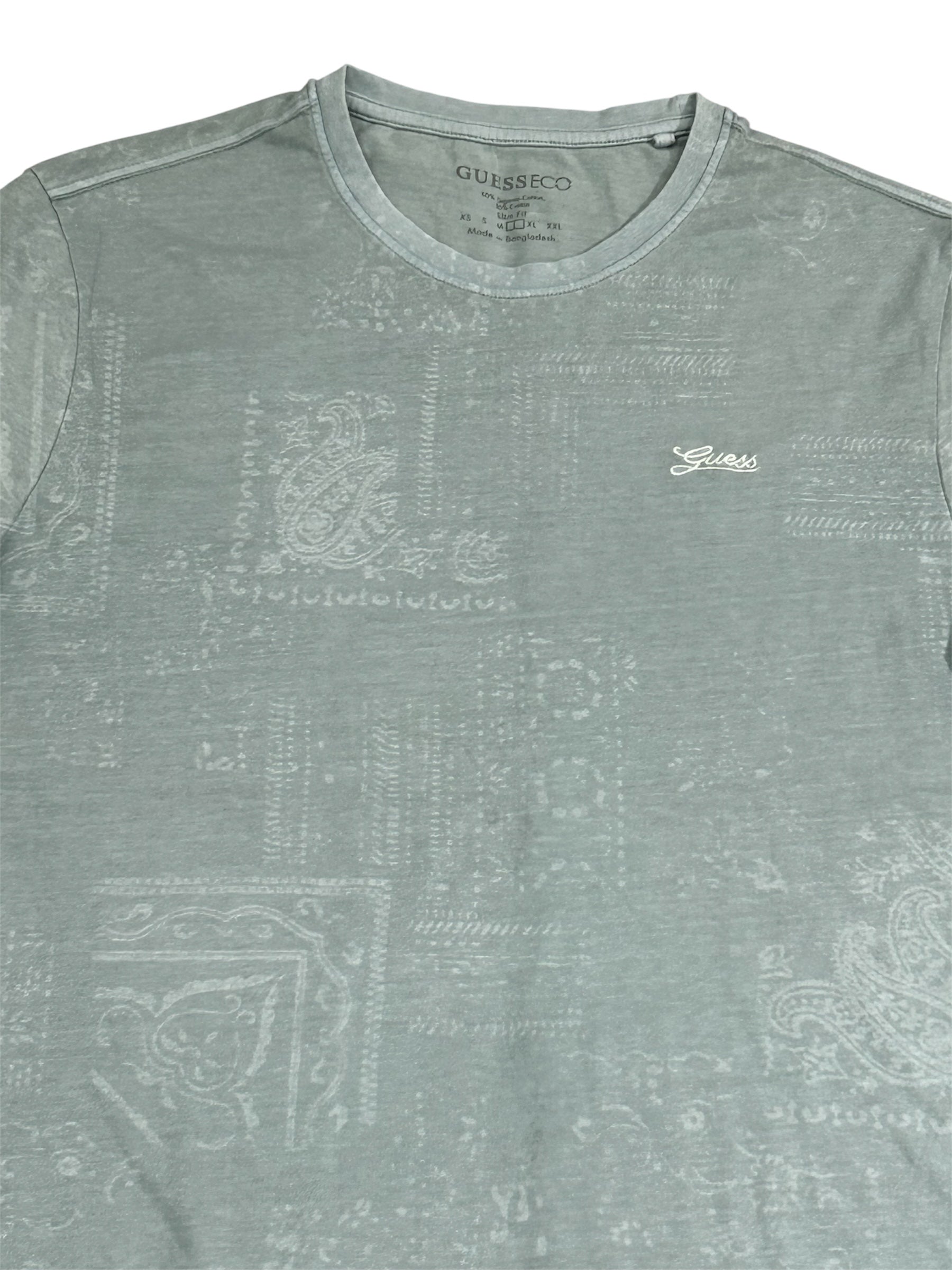 Guess Eco Men’s Light Green Cotton T-Shirt