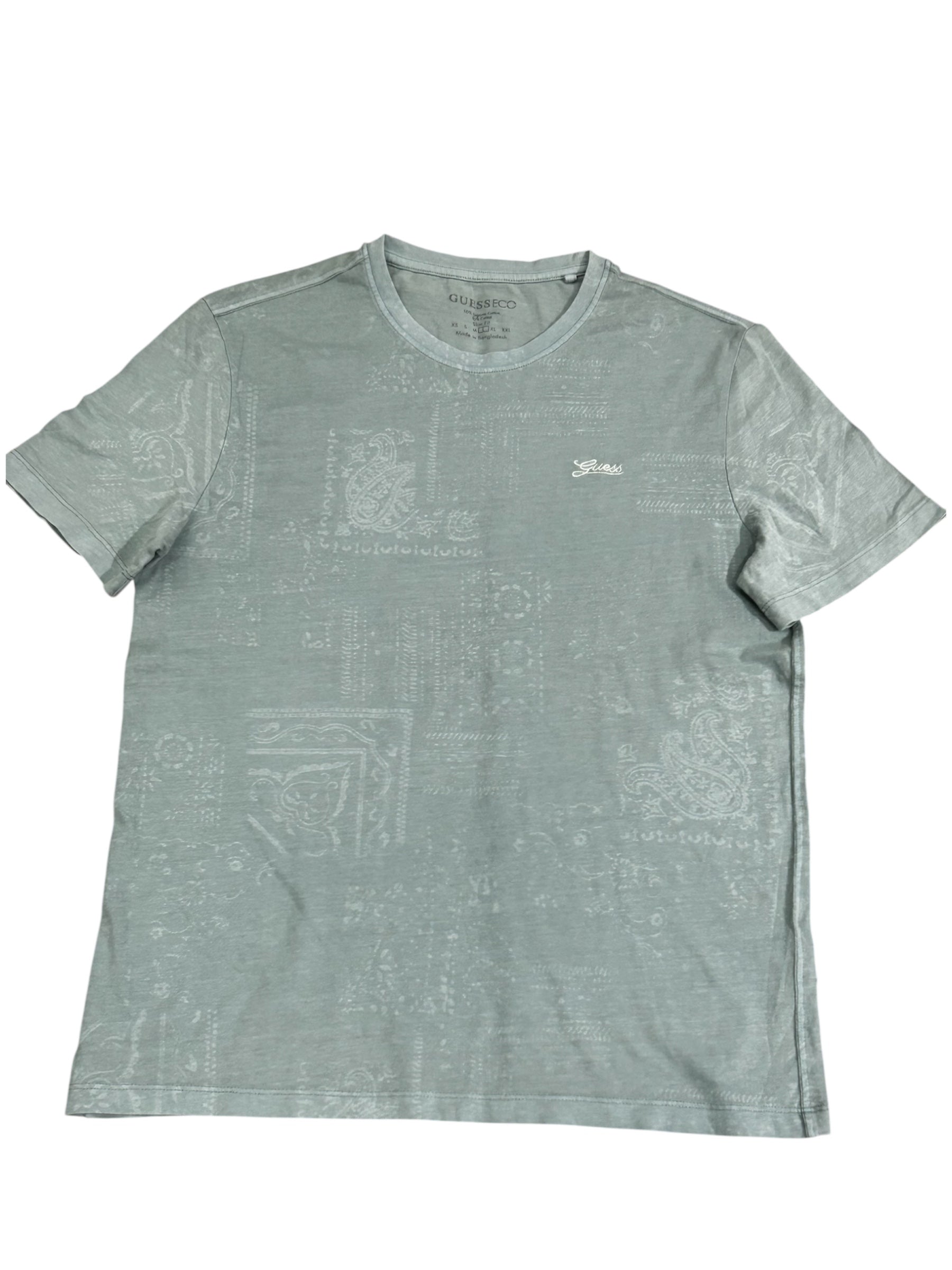 Guess Eco Men’s Light Green Cotton T-Shirt