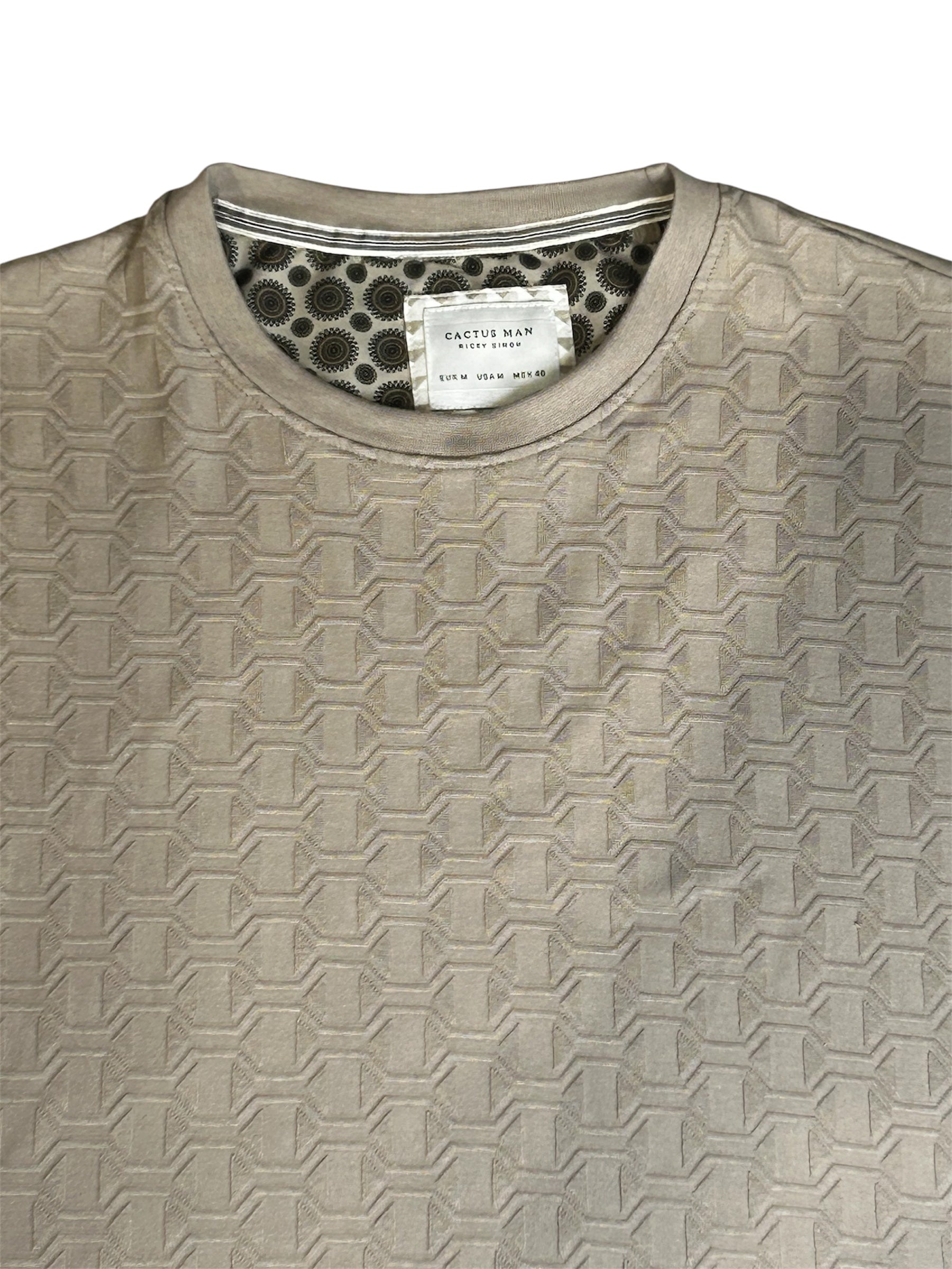Cactus Man Ricky Singh Men’s Dark Beige Round Neck Half-Sleeve T-Shirt