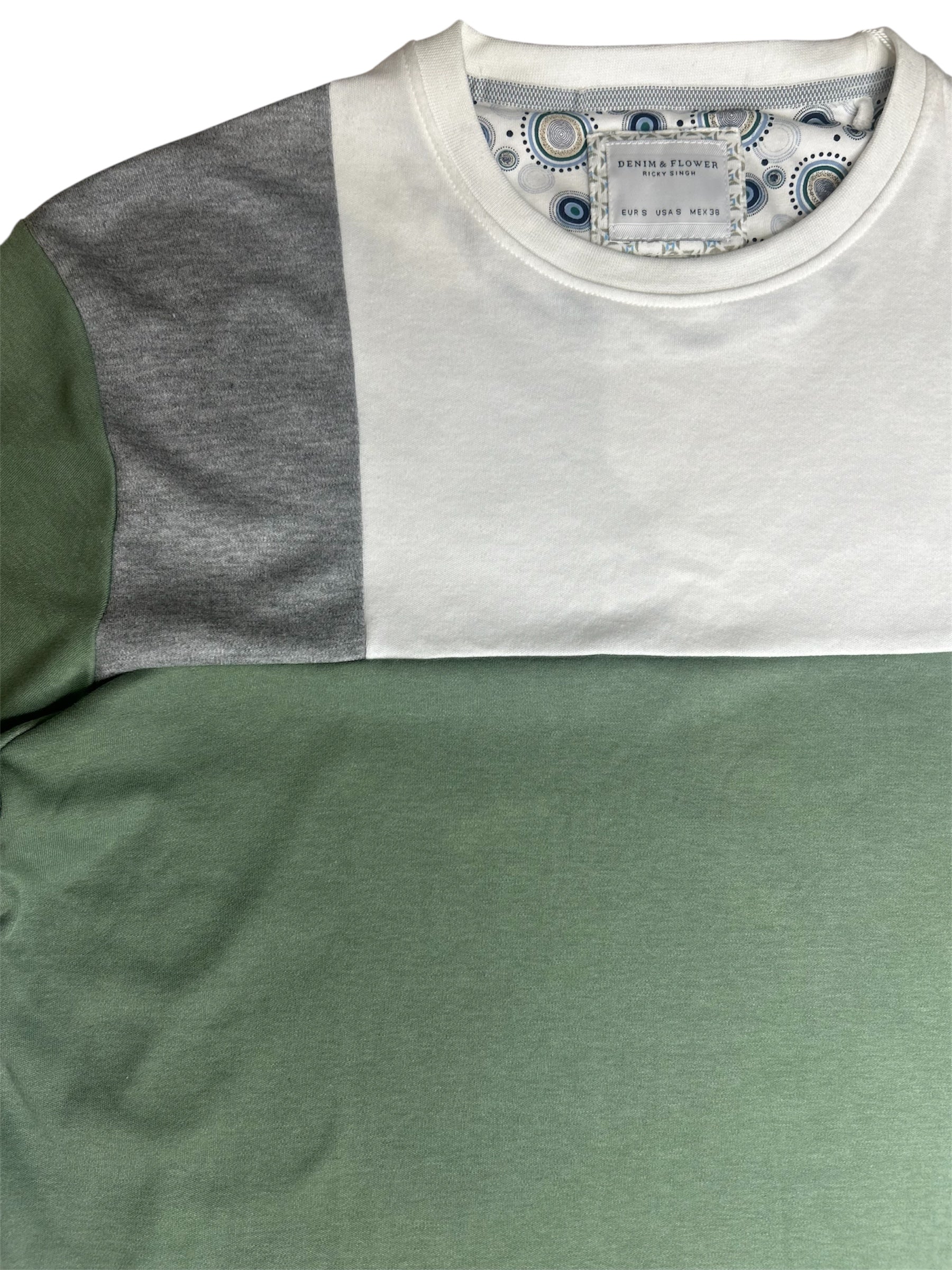 Denim & Flower Men’s Round Neck T-Shirt