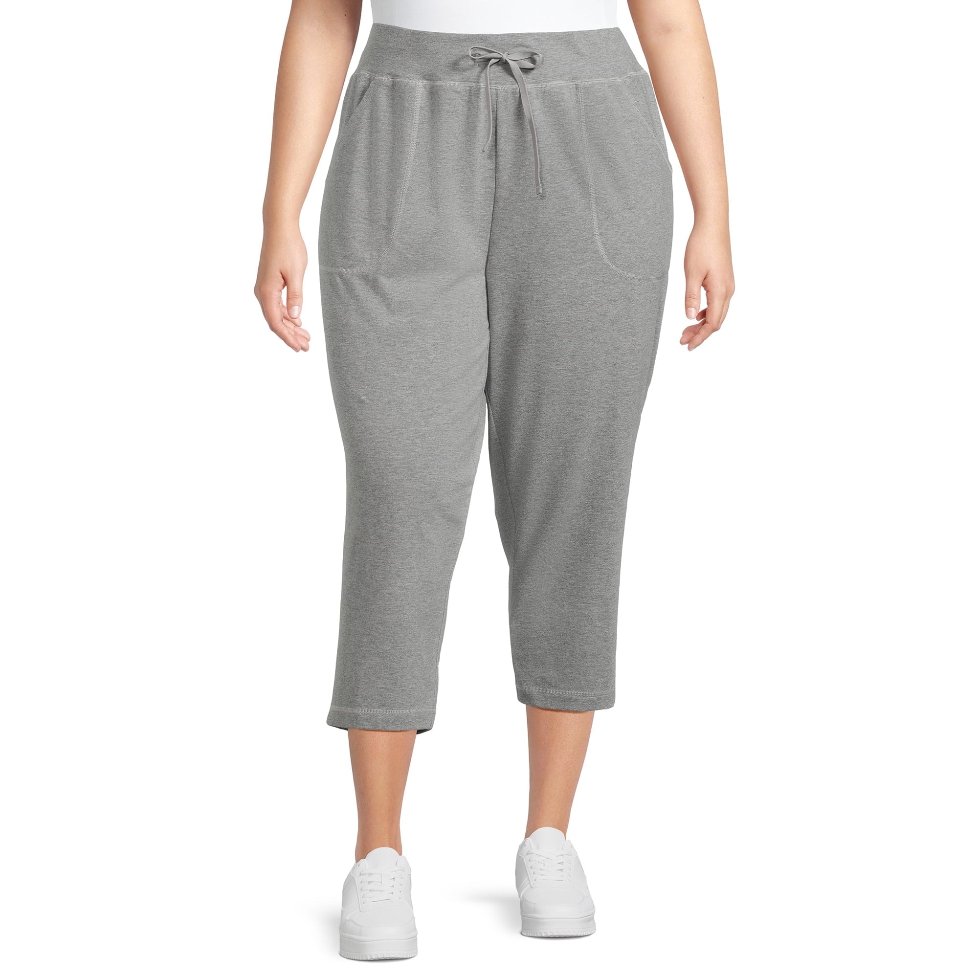المقاس: 3XL (24W-26W) - بنطال كابري رياضي محبوك للنساء والرجال من Athletic Works