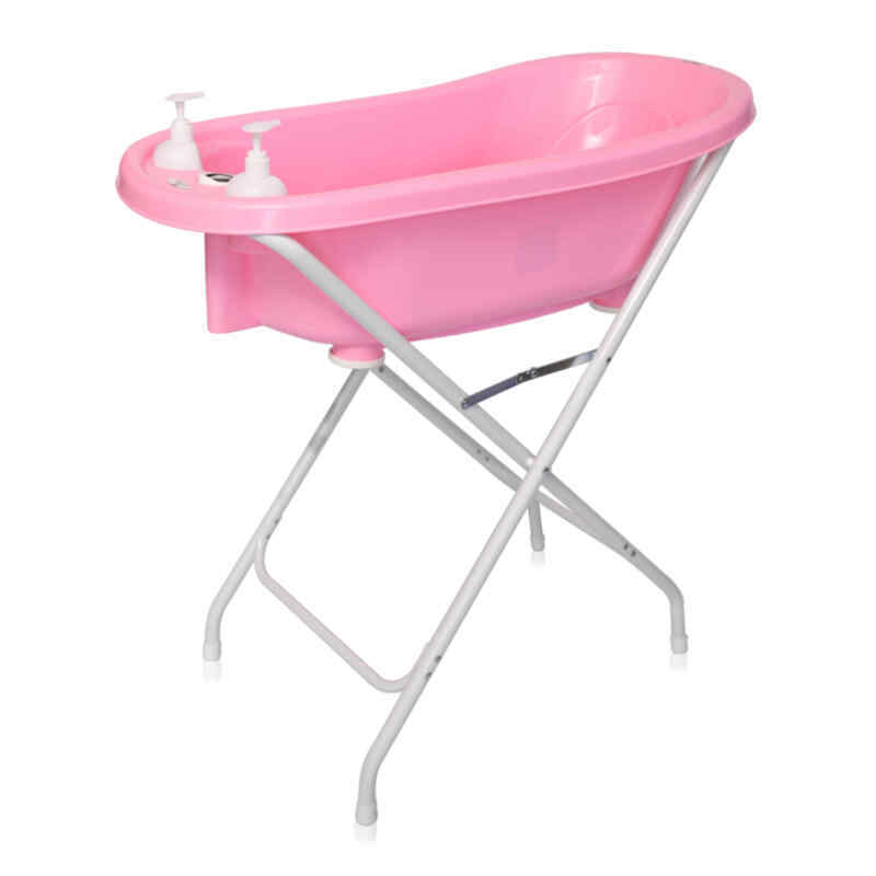 Baby bath with thermometer base and holders Lorelli Pink 10130820003
