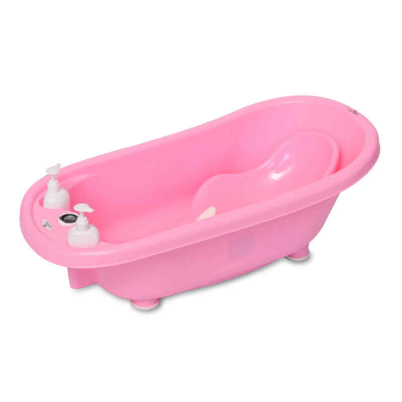 Baby bath with thermometer base and holders Lorelli Pink 10130820003