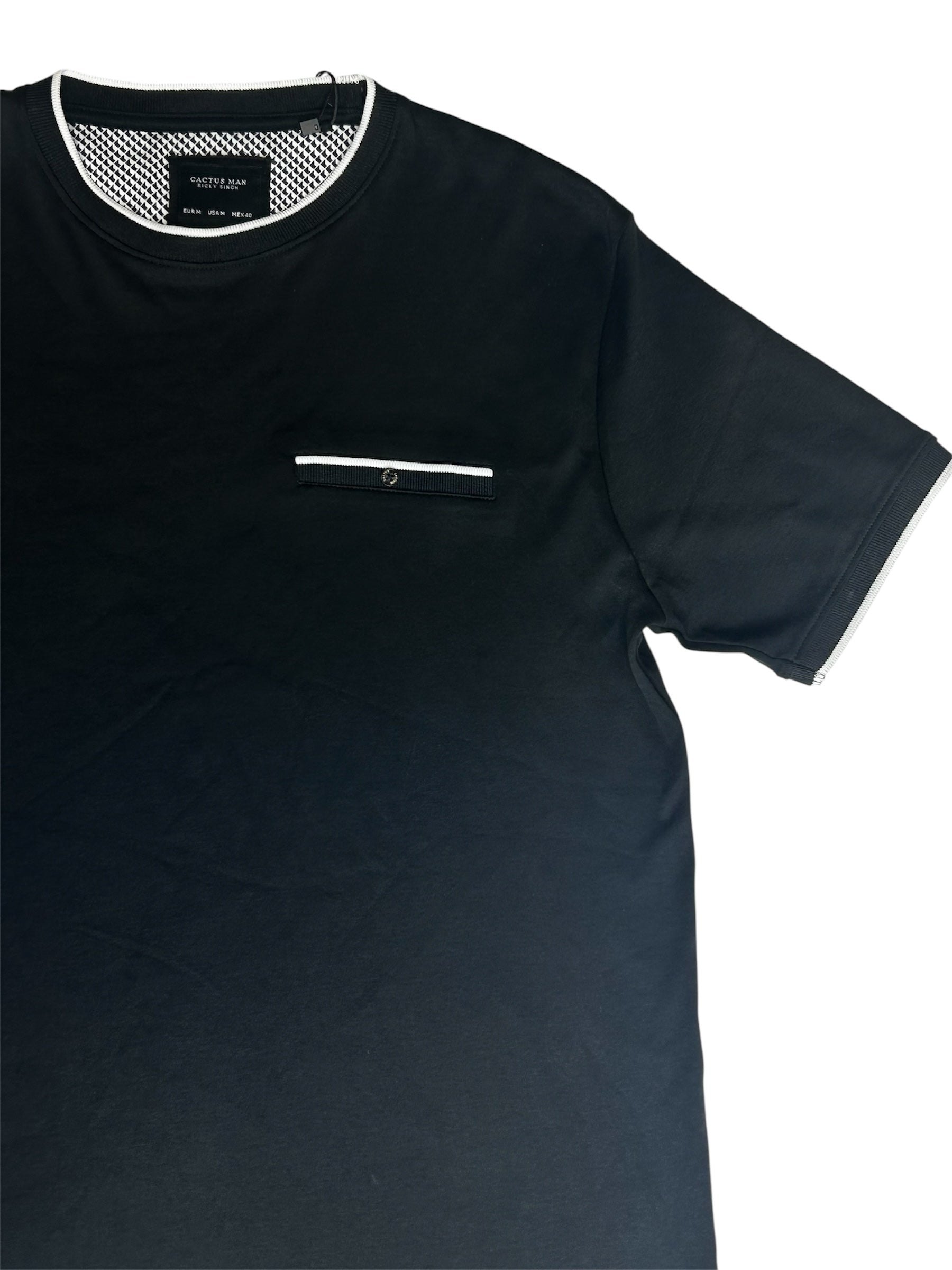 Cactus Man Ricky Singh Men’s Black & White Round Neck Half-Sleeve T-Shirt