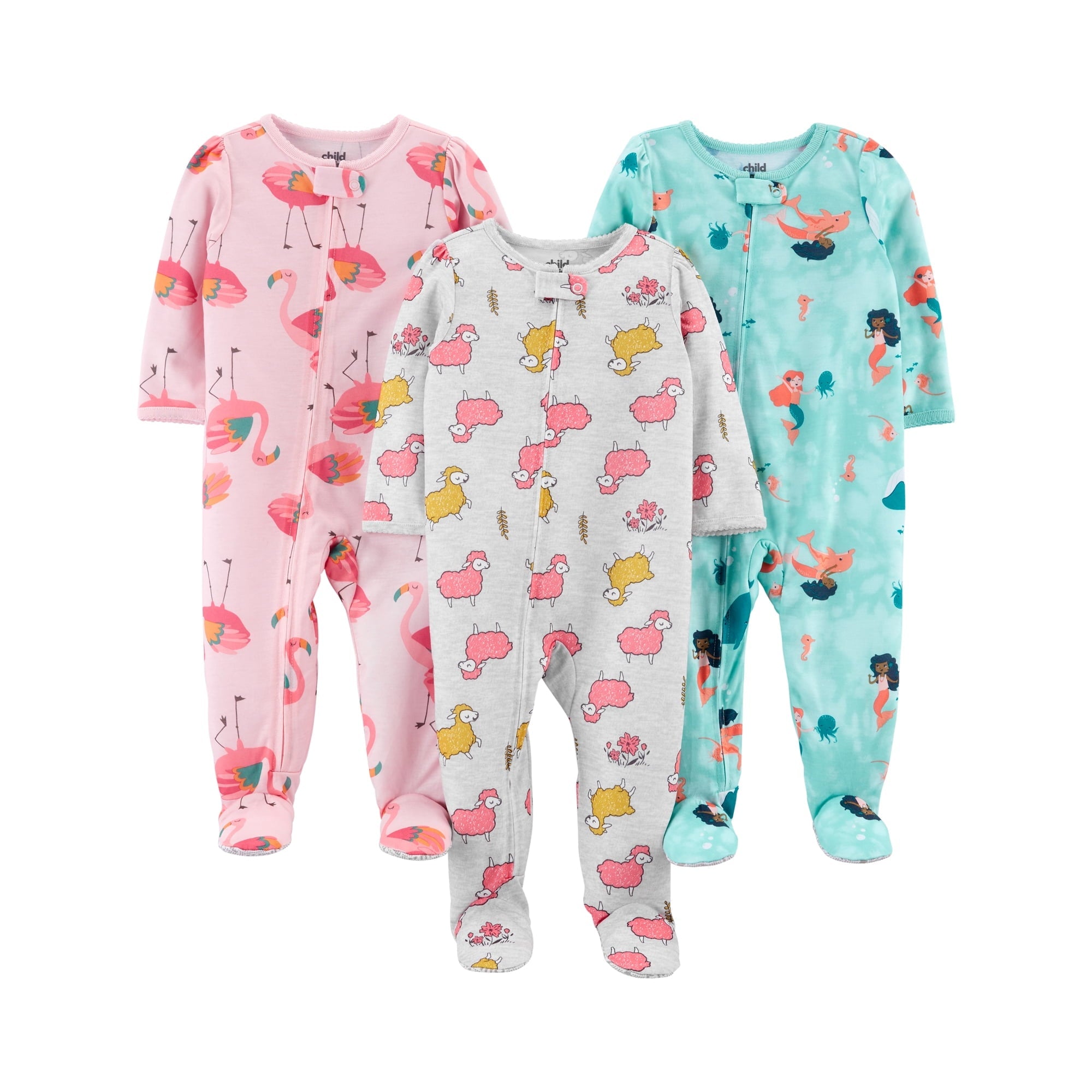 SIZE: 12 M - Carter's Child of Mine Toddler Pajamas, One-Piece, 3-Pack