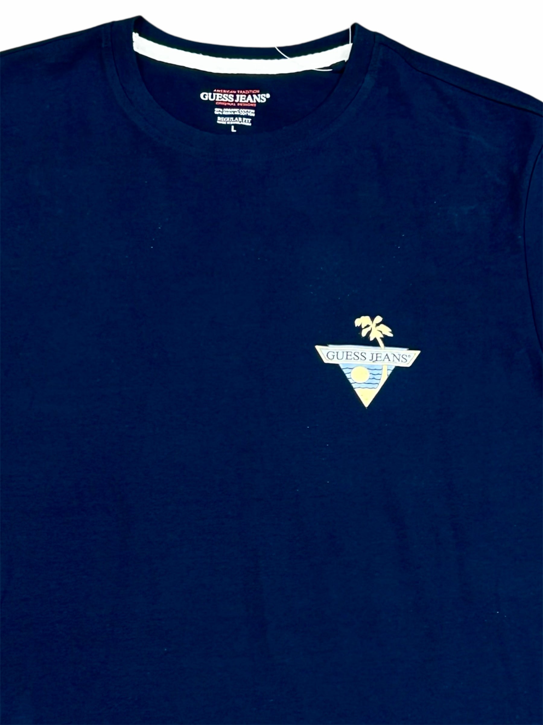 Guess Jeans Men’s Navy Cotton T-Shirt