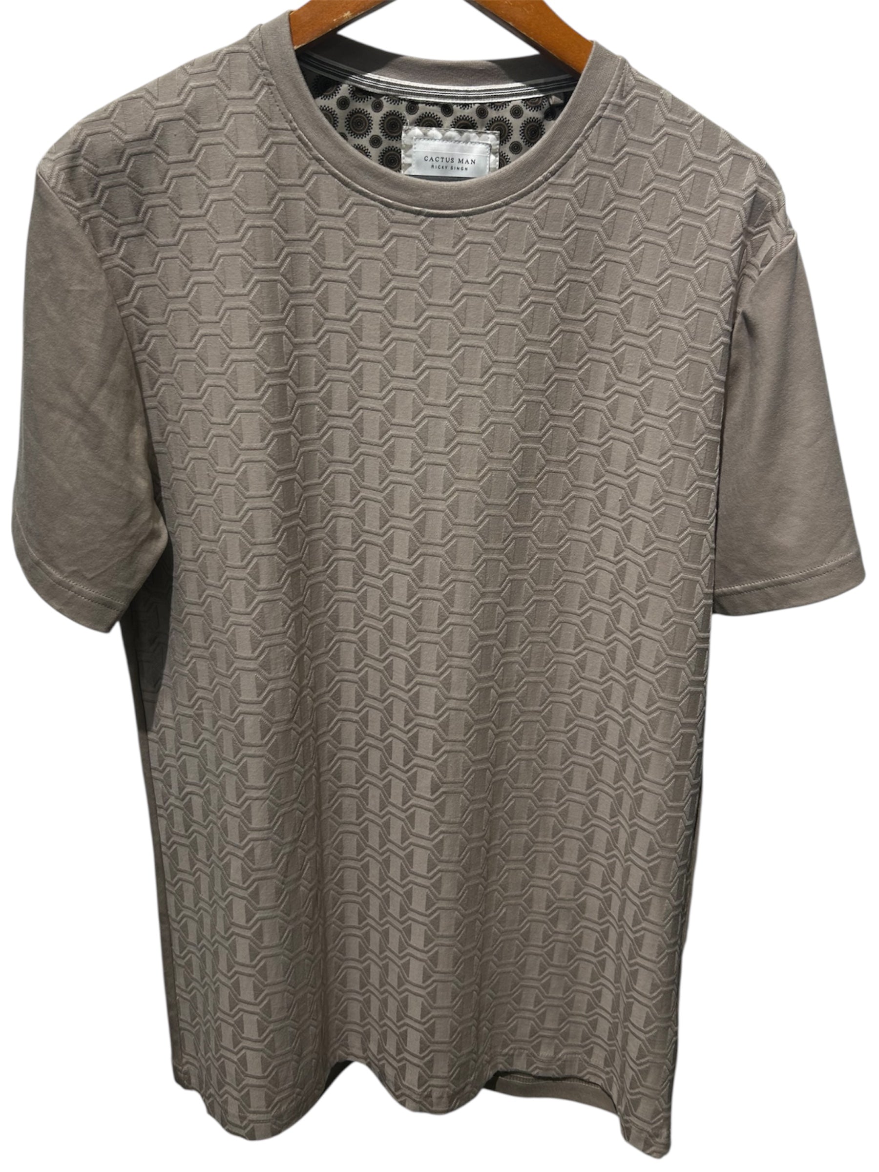 Cactus Man Ricky Singh Men’s Dark Beige Round Neck Half-Sleeve T-Shirt