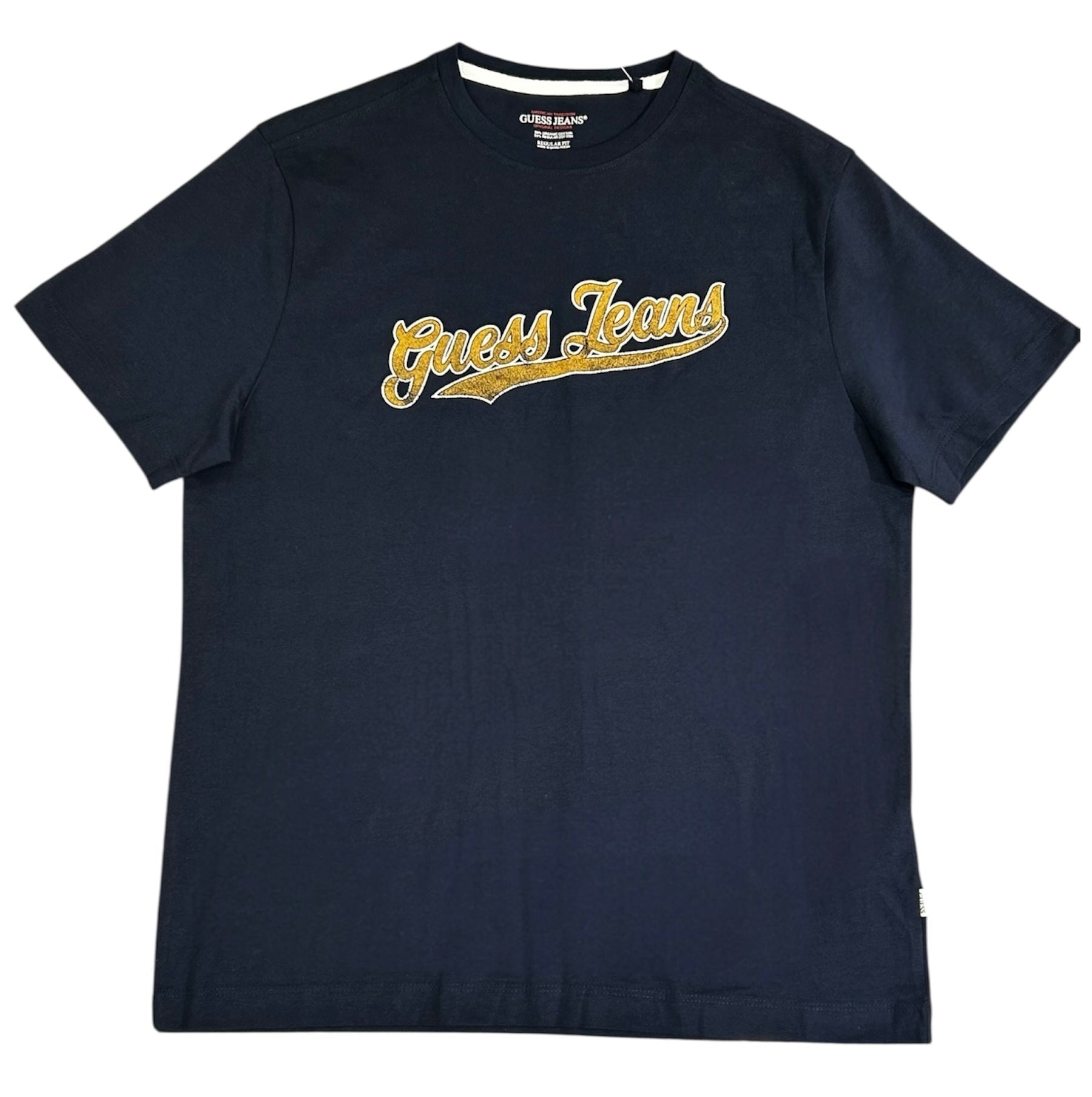 Guess Jeans Men’s Navy Cotton T-Shirt