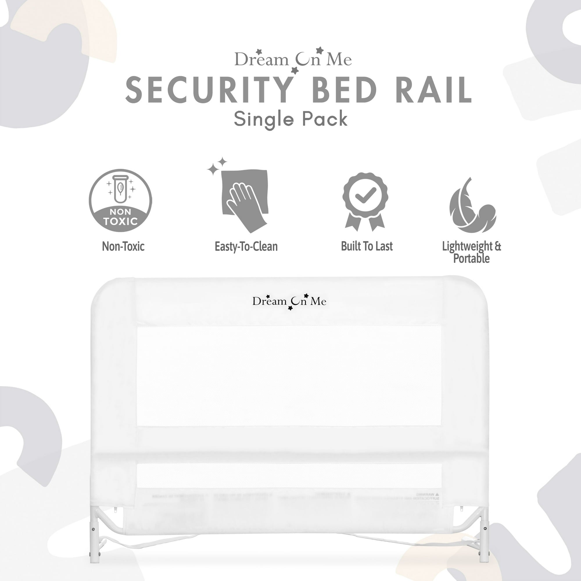 درابزين سرير شبكي خفيف الوزن قابل للتعديل وآمن مع نسيج شبكي قابل للتهوية باللون الأسود - 33 قدمًا طولًا و14 بوصة عرضًا و23 بوصة ارتفاعًا