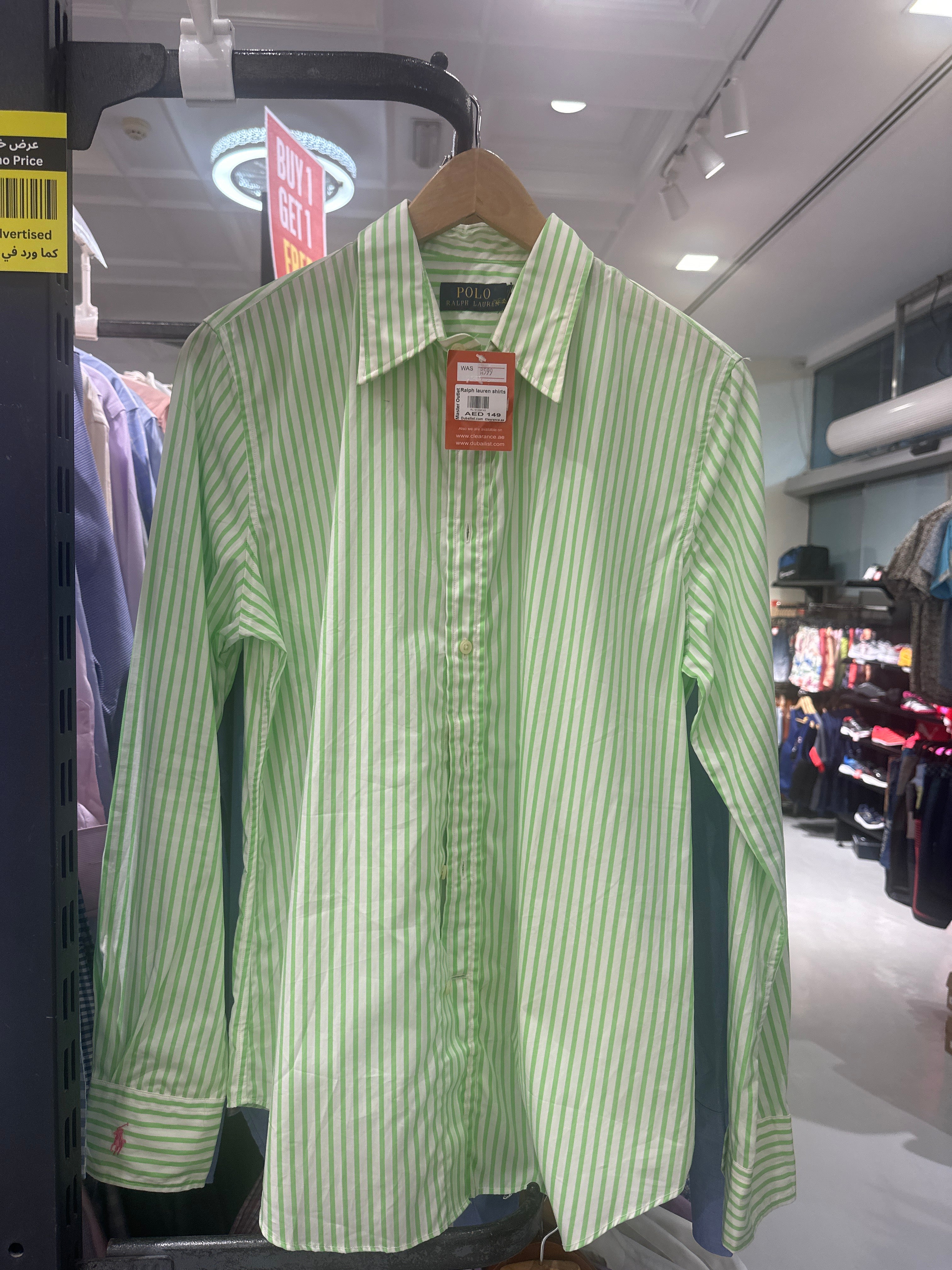 Ralph Lauren shirt green stripe