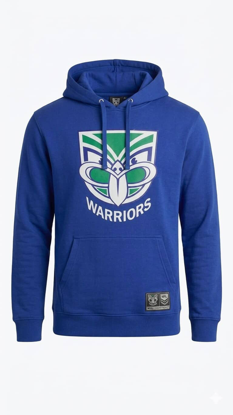 NRL WARRIORS ROYAL BLUE HOODIE FOR MEN
