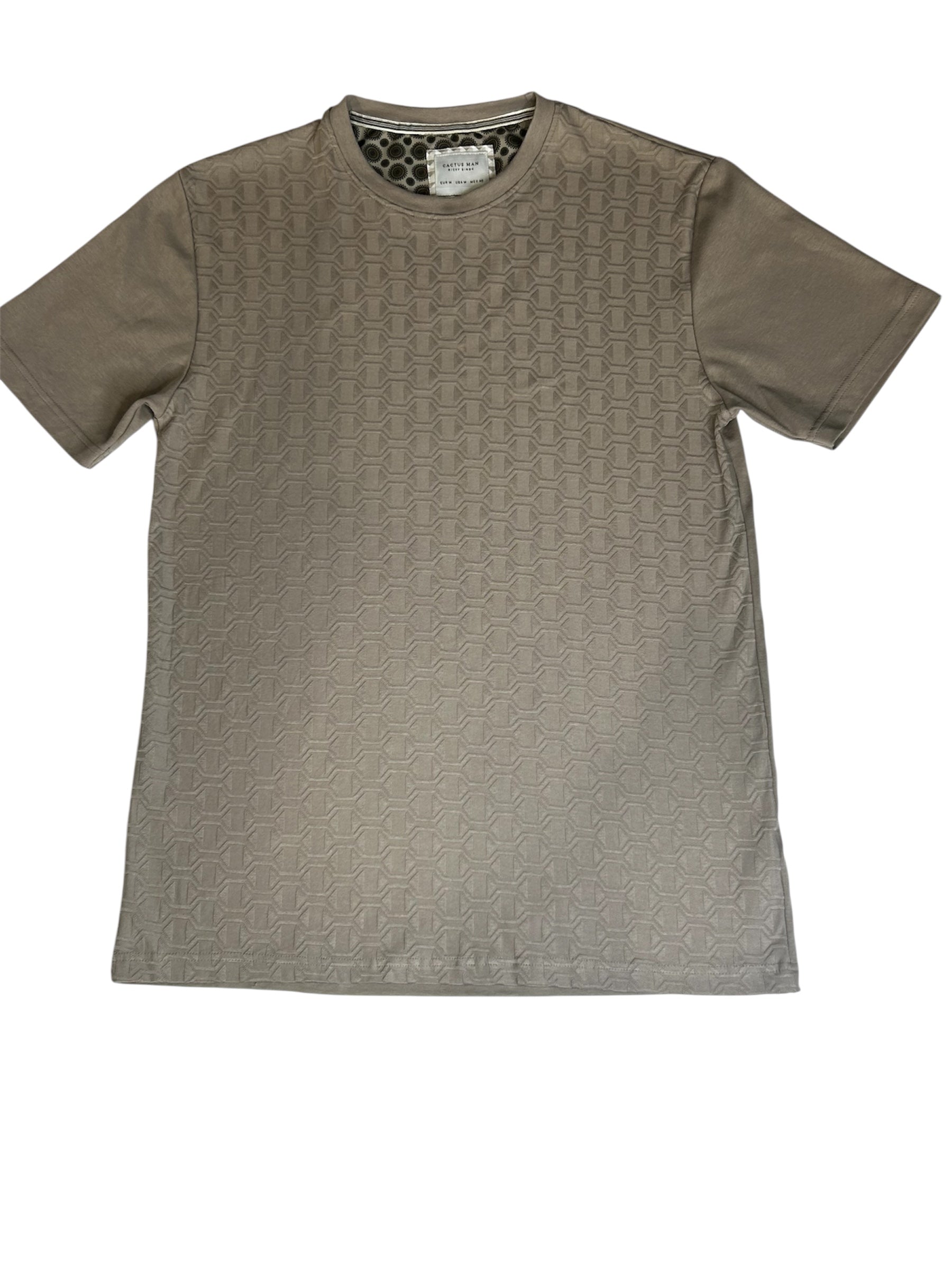 Cactus Man Ricky Singh Men’s Dark Beige Round Neck Half-Sleeve T-Shirt