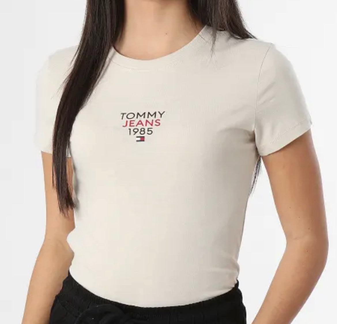 Tommy jeans women swear t-shirt bejie color s24jwkt099