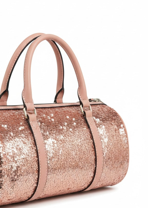Guess Rose Gold Glittered Women Bag SE786511