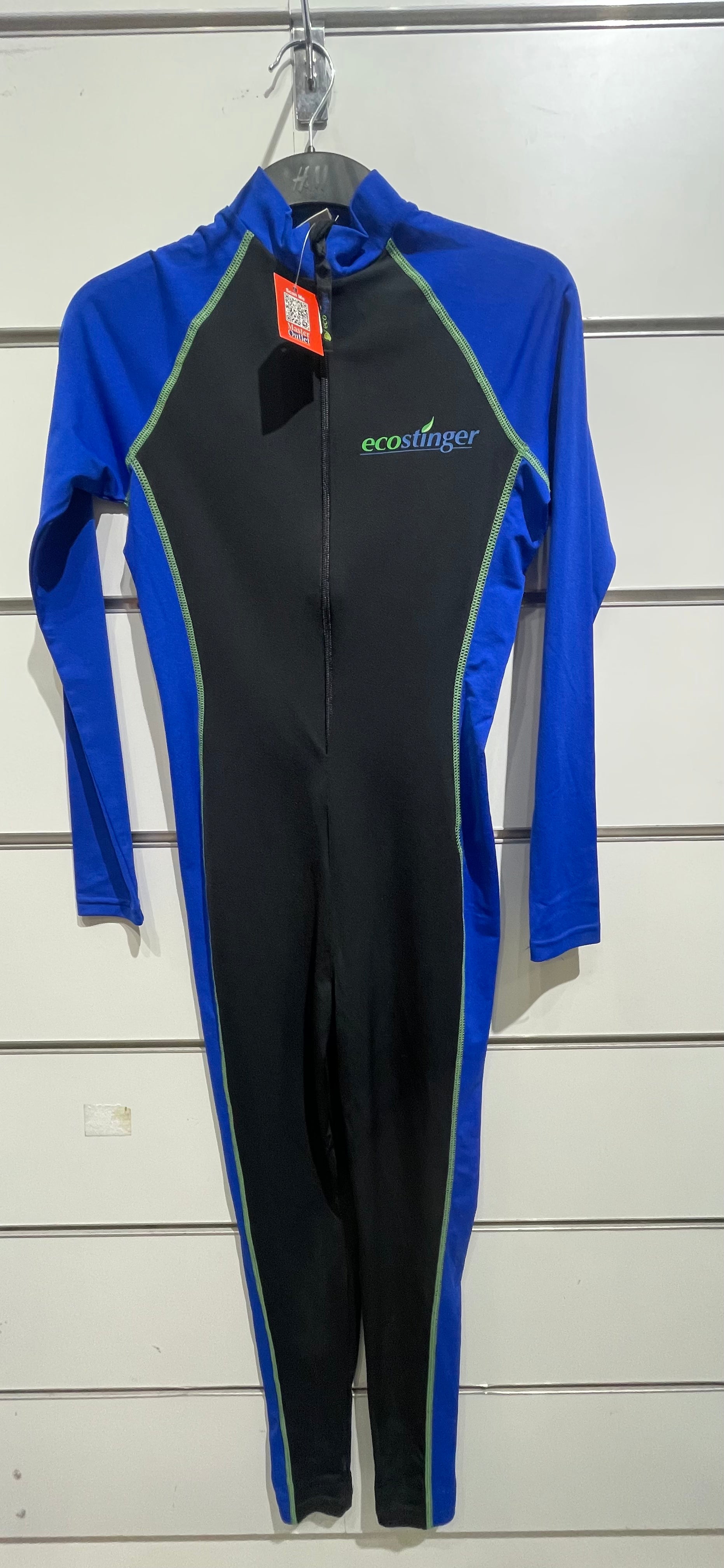 Ecostinger Swimsuit Full Body Cover Stinger Swimsuit UPF50+ Black Royal Lime unisex